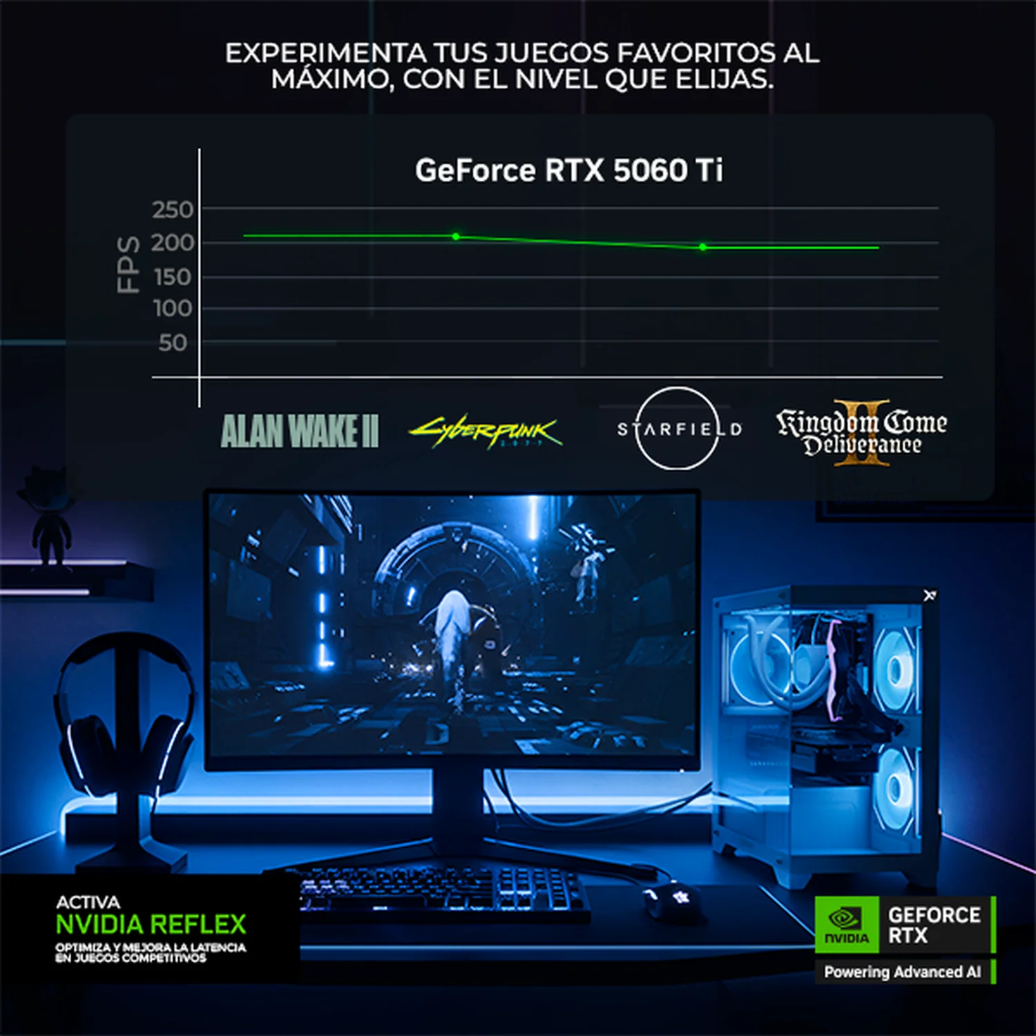 PC Gamer Completa Xtreme PC Gaming NVIDIA GeForce RTX 5060 Ti Intel Core i9 12900F 32GB SSD 1TB Monitor 23.8 165Hz WIFI W11 Black gaming competitivo y streaming - Image 4