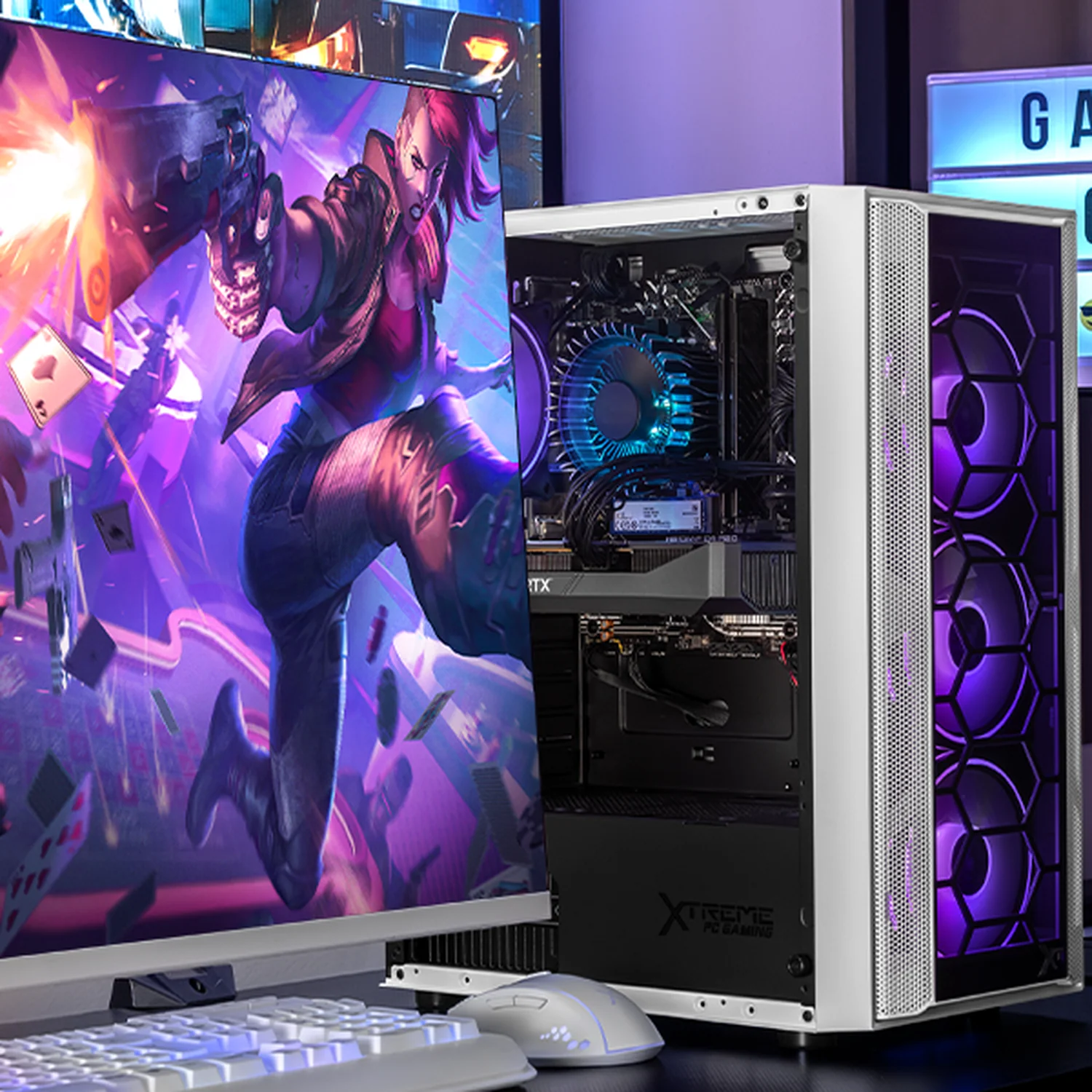 PC Gamer Completa Xtreme PC Gaming NVIDIA GeForce RTX 5060 Ti Intel Core i9 12900F 32GB SSD 1TB Monitor 23.8 165Hz WIFI W11 White gaming competitivo y streaming - Image 6