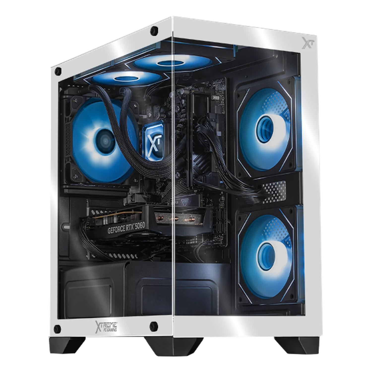 PC Gamer Xtreme PC Gaming NVIDIA GeForce RTX 5060 AMD Ryzen 7 5700 16GB SSD 1TB Sistema Liquido WIFI Black/White gaming 1080p, estudios y multitarea