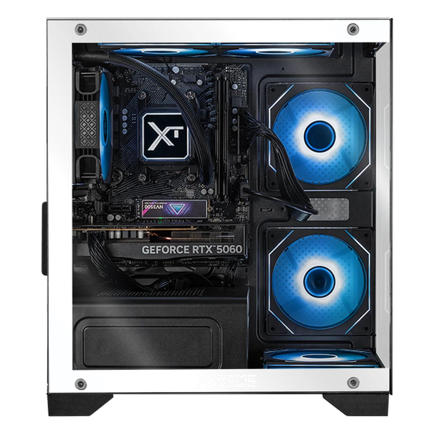PC Gamer Xtreme PC Gaming NVIDIA GeForce RTX 5060 AMD Ryzen 7 5700 16GB SSD 1TB Sistema Liquido WIFI Black/White gaming 1080p, estudios y multitarea - Image 2