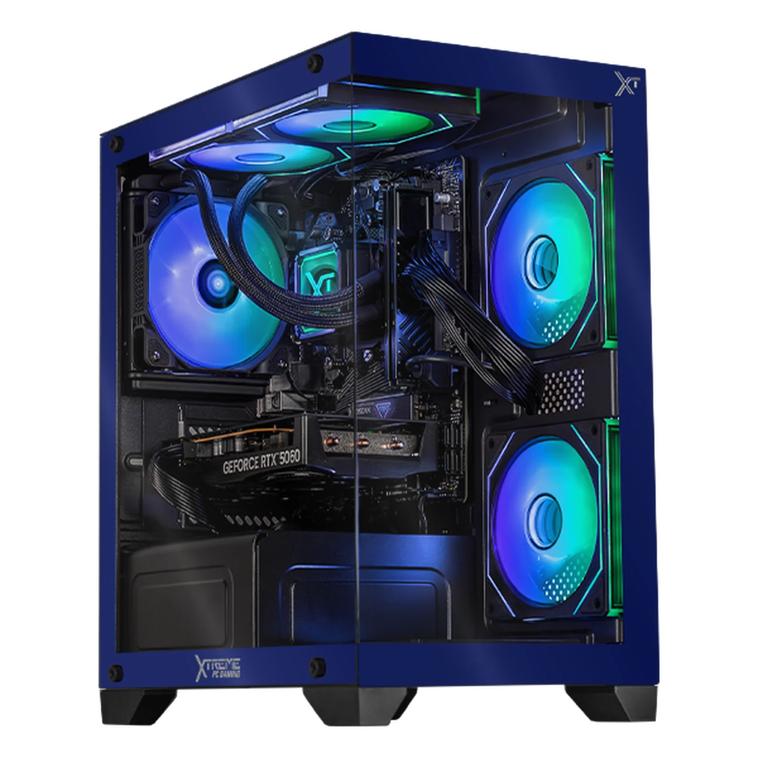 PC Gamer con IA Xtreme PC Gaming NVIDIA GeForce RTX 5060 AMD Ryzen 7 5700 32GB SSD 1TB Sistema Liquido WIFI Blue gaming 1080p, estudios y multitarea