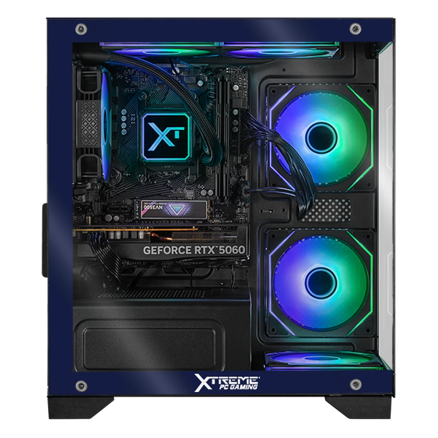 PC Gamer con IA Xtreme PC Gaming NVIDIA GeForce RTX 5060 AMD Ryzen 7 5700 32GB SSD 1TB Sistema Liquido WIFI Blue gaming 1080p, estudios y multitarea - Image 2