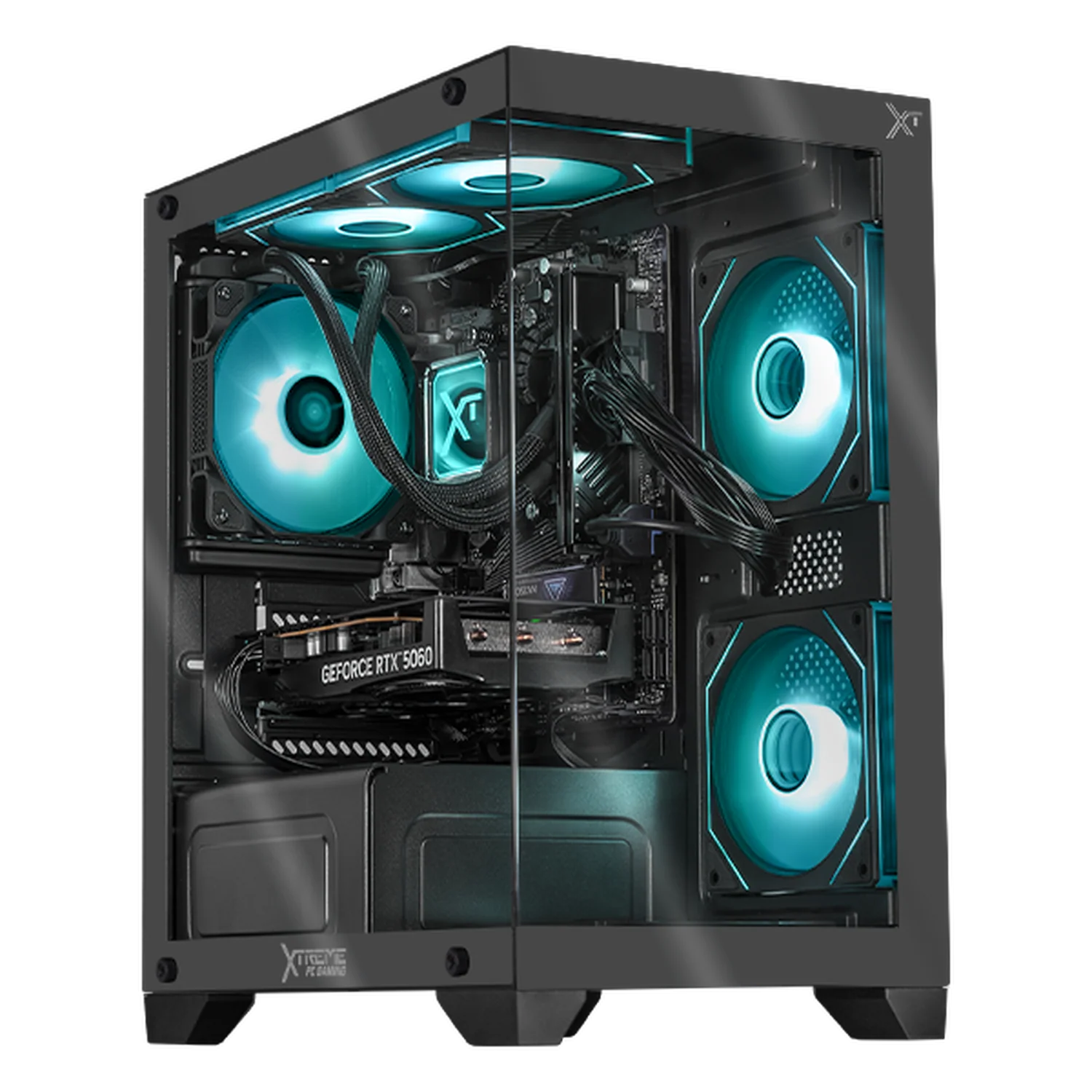PC Gamer con IA Xtreme PC Gaming NVIDIA GeForce RTX 5060 AMD Ryzen 7 5700 32GB SSD 1TB Sistema Liquido WIFI Grey gaming 1080p, estudios y multitarea