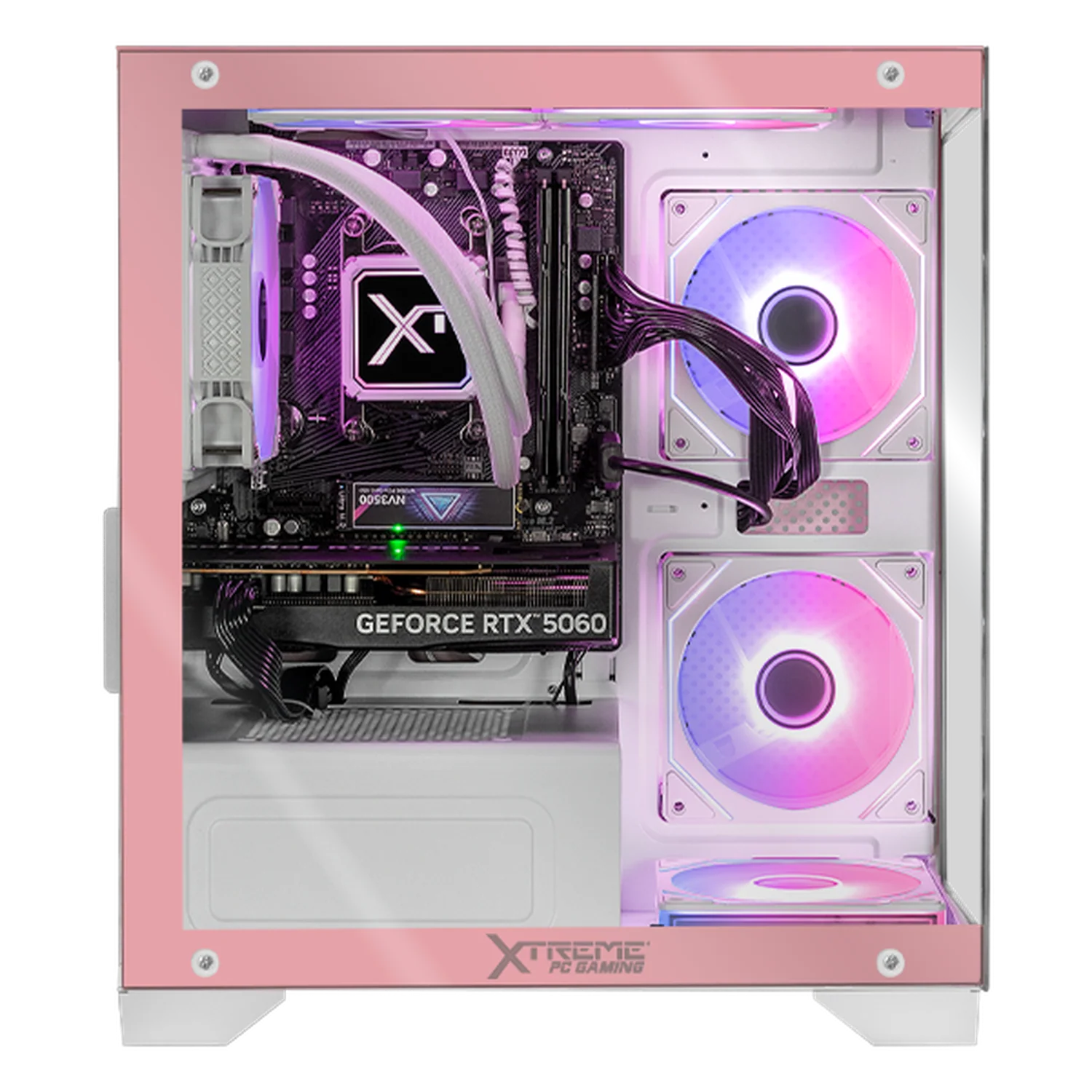PC Gamer Xtreme PC Gaming NVIDIA GeForce RTX 5060 AMD Ryzen 7 5700 16GB SSD 1TB Sistema Liquido WIFI Pink gaming 1080p, estudios y multitarea - Image 2