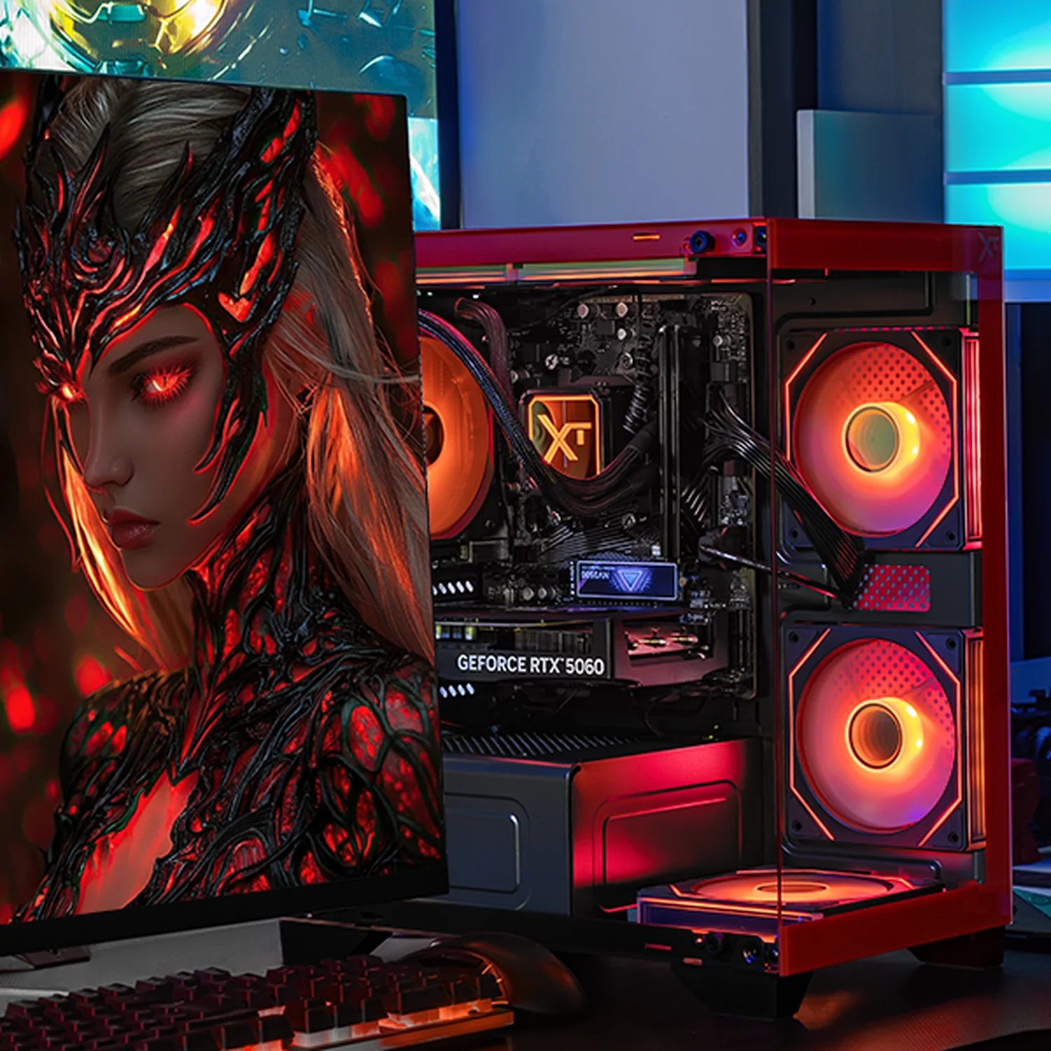 PC Gamer Xtreme PC Gaming NVIDIA GeForce RTX 5060 AMD Ryzen 7 5700 16GB SSD 1TB Sistema Liquido WIFI Red gaming 1080p, estudios y multitarea - Image 6
