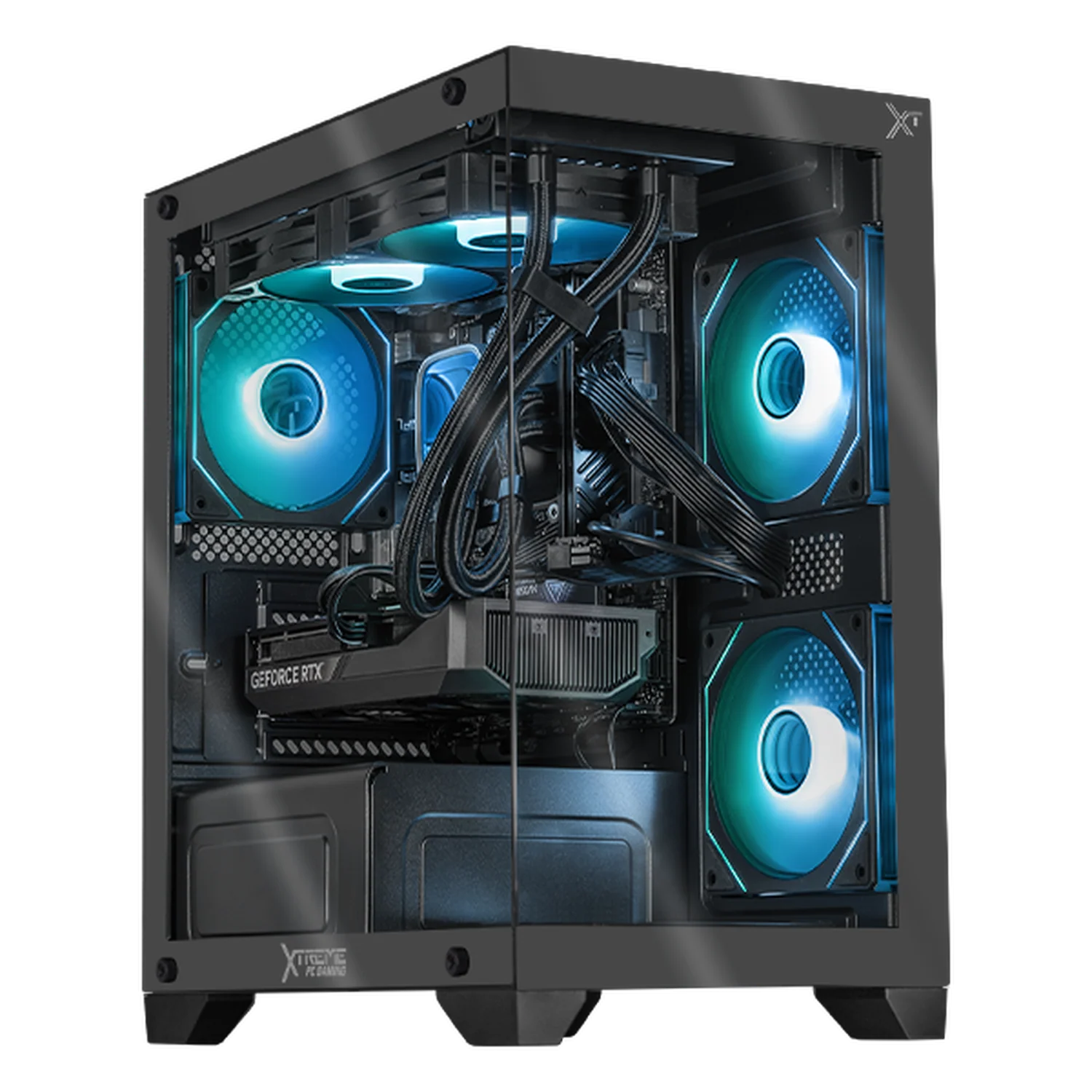 PC Gamer con IA Xtreme PC Gaming NVIDIA GeForce RTX 5060 Ti AMD Ryzen 7 5700X 32GB SSD 1TB Sistema Liquido WIFI Grey gaming 1080p, estudios y multitarea