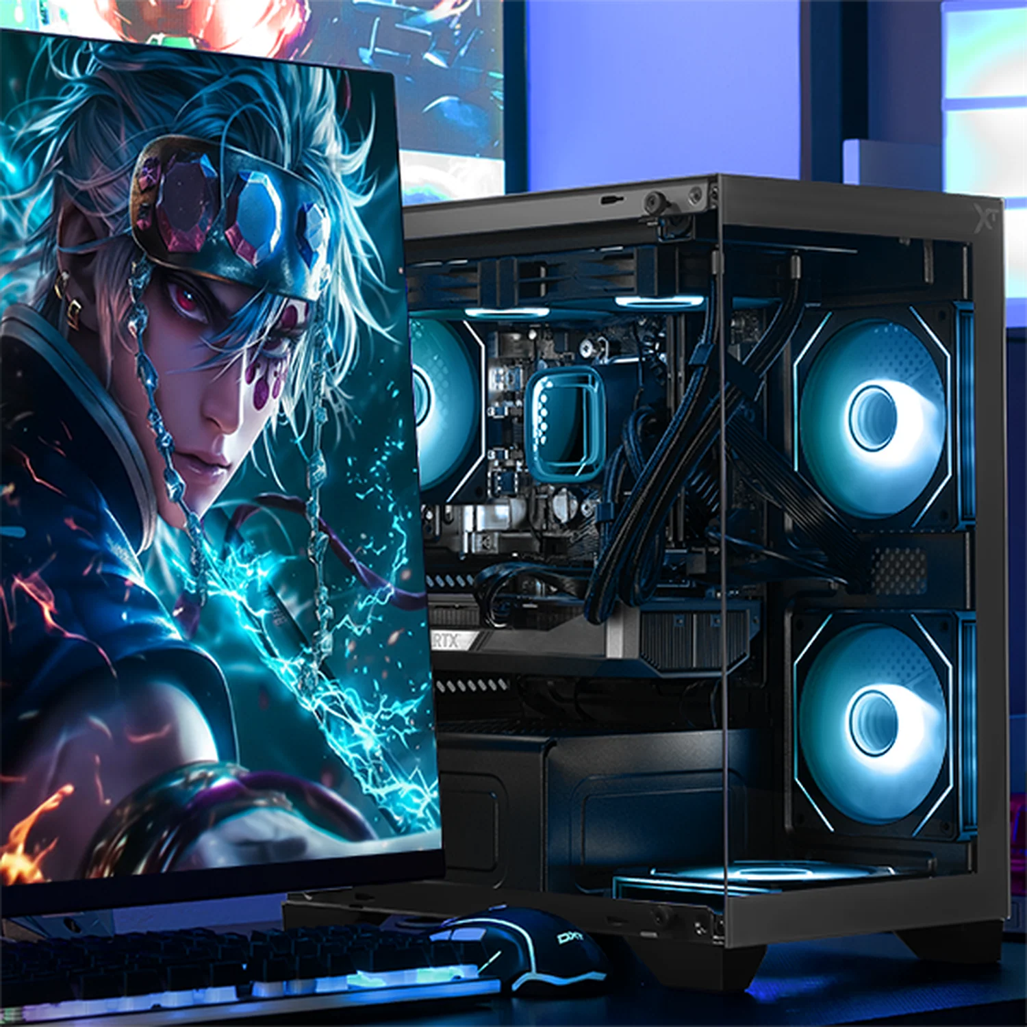 PC Gamer con IA Xtreme PC Gaming NVIDIA GeForce RTX 5060 Ti AMD Ryzen 7 5700X 32GB SSD 1TB Sistema Liquido WIFI Grey gaming 1080p, estudios y multitarea - Image 6