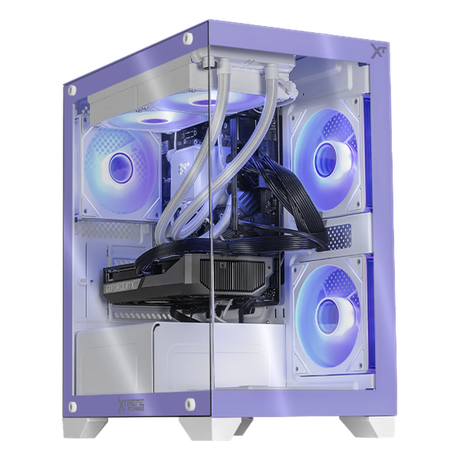 PC Gamer con IA Xtreme PC Gaming NVIDIA GeForce RTX 5060 Ti AMD Ryzen 7 5700X 32GB SSD 1TB Sistema Liquido WIFI Lila gaming 1080p, estudios y multitarea