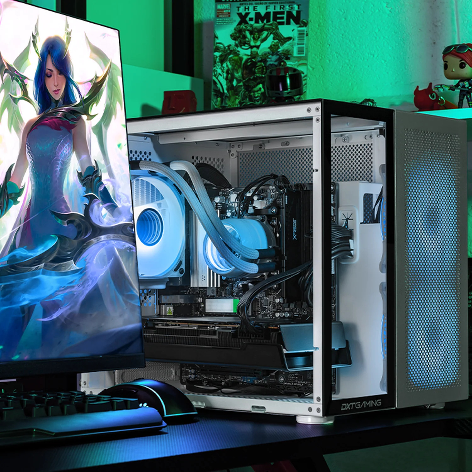 PC Gamer DXT Gaming AMD Radeon RX 7700 XT Ryzen 9 9900X 32GB DDR5 SSD 2TB Sistema Liquido WIFI Silver - Image 6
