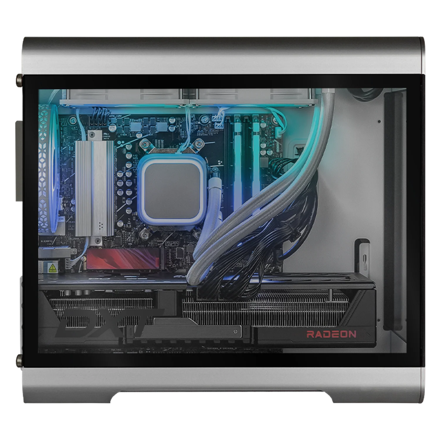 PC Gamer DXT GAMING AMD Radeon RX 9070 XT Ryzen 9 9900X 32GB DDR5 SSD 1TB Sistema Liquido WIFI Silver gaming competitivo y streaming - Image 4