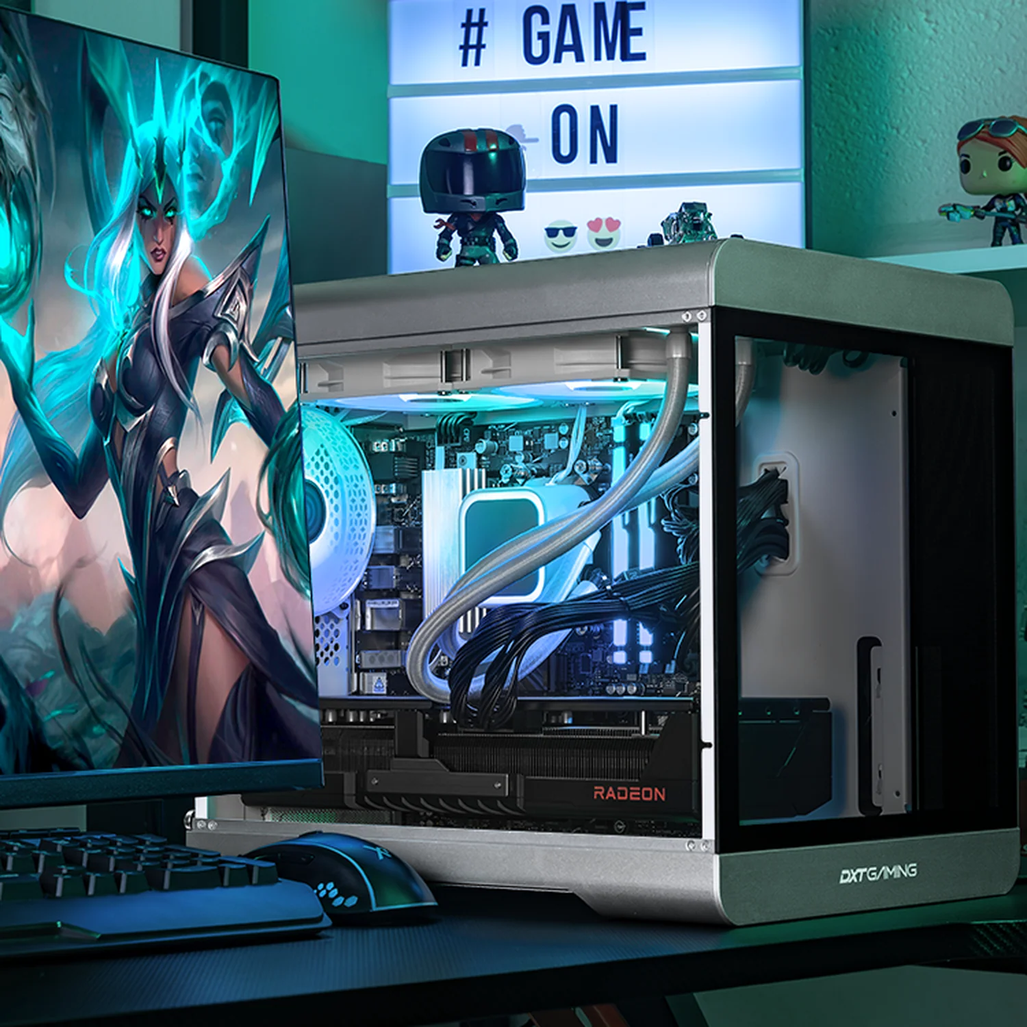 PC Gamer DXT GAMING AMD Radeon RX 9070 XT Ryzen 9 9900X 32GB DDR5 SSD 1TB Sistema Liquido WIFI Silver gaming competitivo y streaming - Image 6