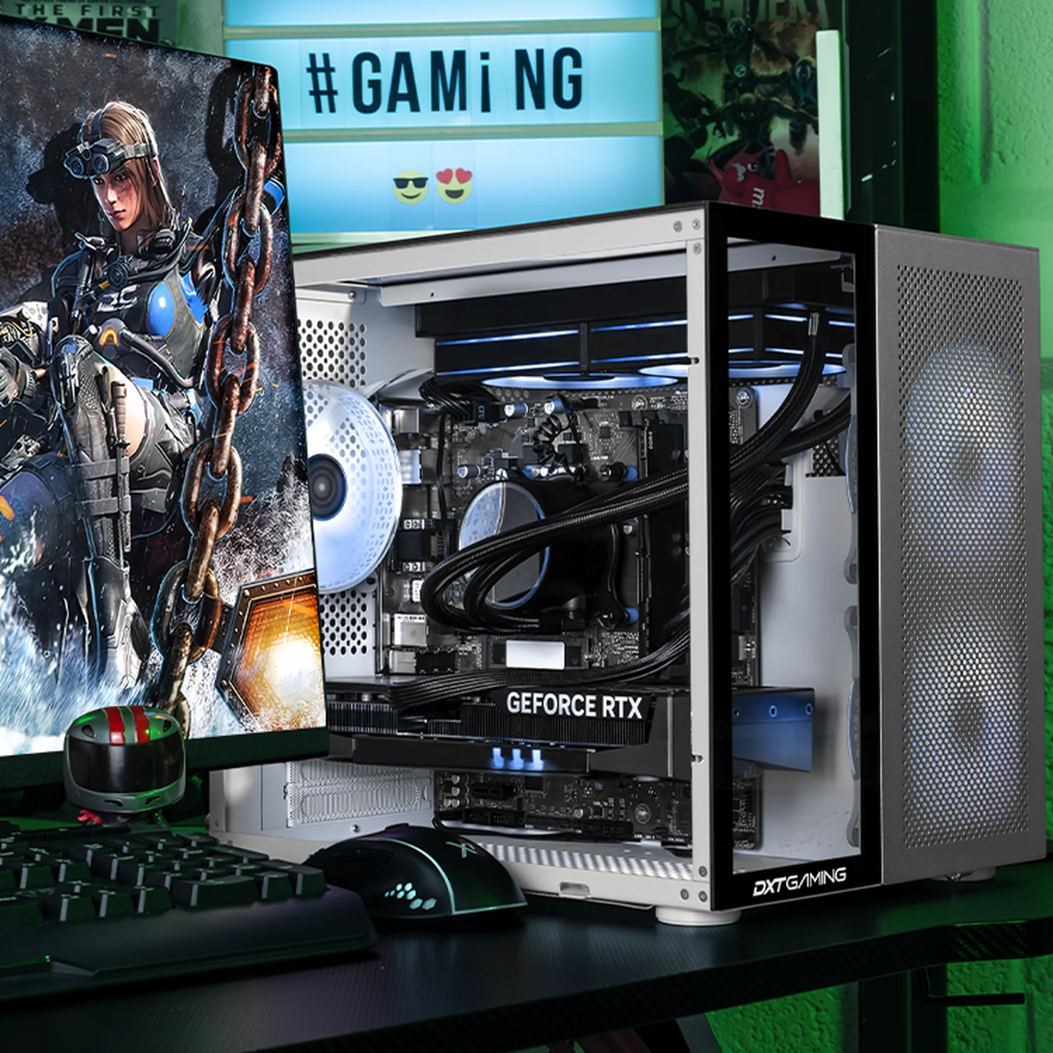 PC Gamer IA Entry DXT GAMING NVIDIA GeForce RTX 5060 Ti Intel Core Ultra 7 265KF 16GB DDR5 SSD 1TB Sistema Liquido WIFI Silver Productividad Versátil Acelerada con IA - Image 6