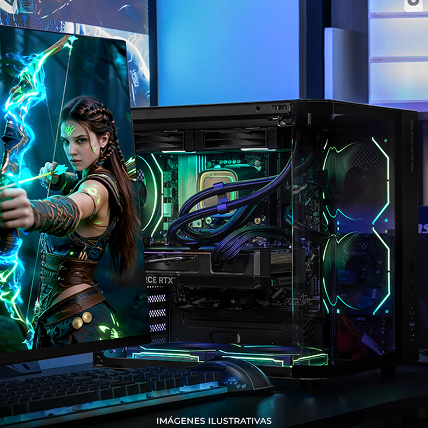PC Gamer IA DXT GAMING NVIDIA GeForce RTX 5060 Ti Intel Core i9 14900KF 16GB DDR5 SSD 1TB Sistema Liquido WIFI Black Productividad Versátil Acelerada con IA - Image 6