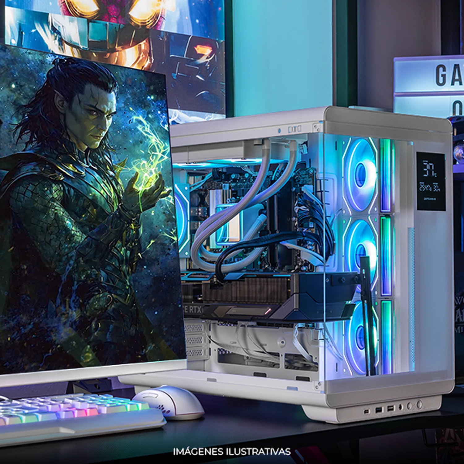 PC Gamer DXT GAMING NVIDIA GeForce RTX 5070 Ti Intel Core i9 14900KF 32GB DDR5 SSD 1TB Sistema Liquido WIFI White para gaming competitivo y streaming - Image 6