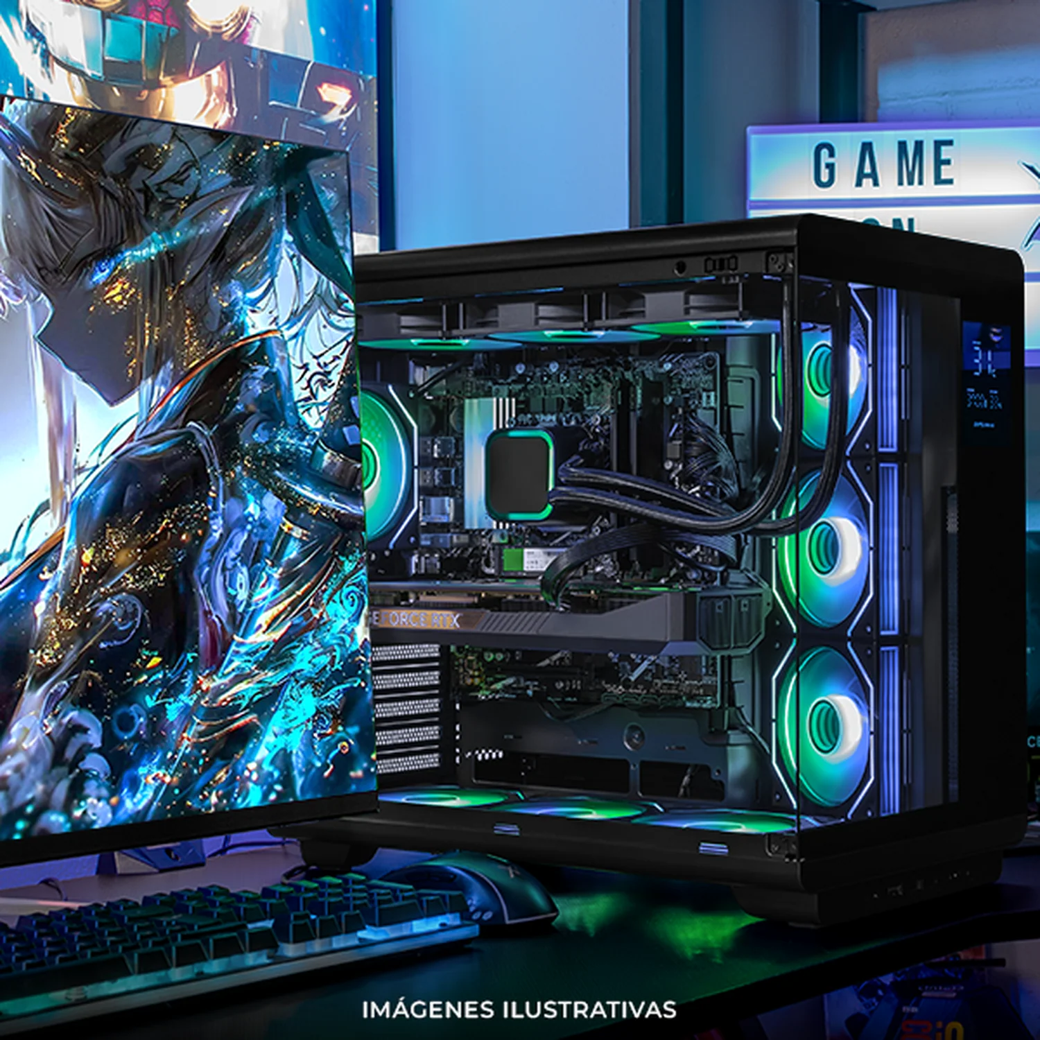 PC Gamer DXT GAMING NVIDIA GeForce RTX 5070 Ti Intel Core i9 14900KF 32GB DDR5 SSD 1TB Sistema Liquido WIFI Black para gaming competitivo y streaming - Image 6
