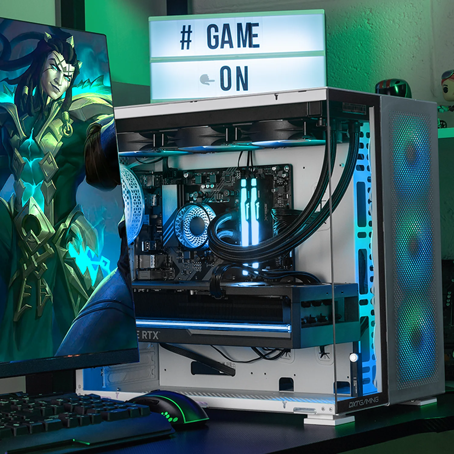 PC Gamer DXT Gaming Geforce RTX 5080 AMD Ryzen 9 9900X 32GB DDR5 SSD 2TB Sistema Liquido WIFI Silver - Image 6