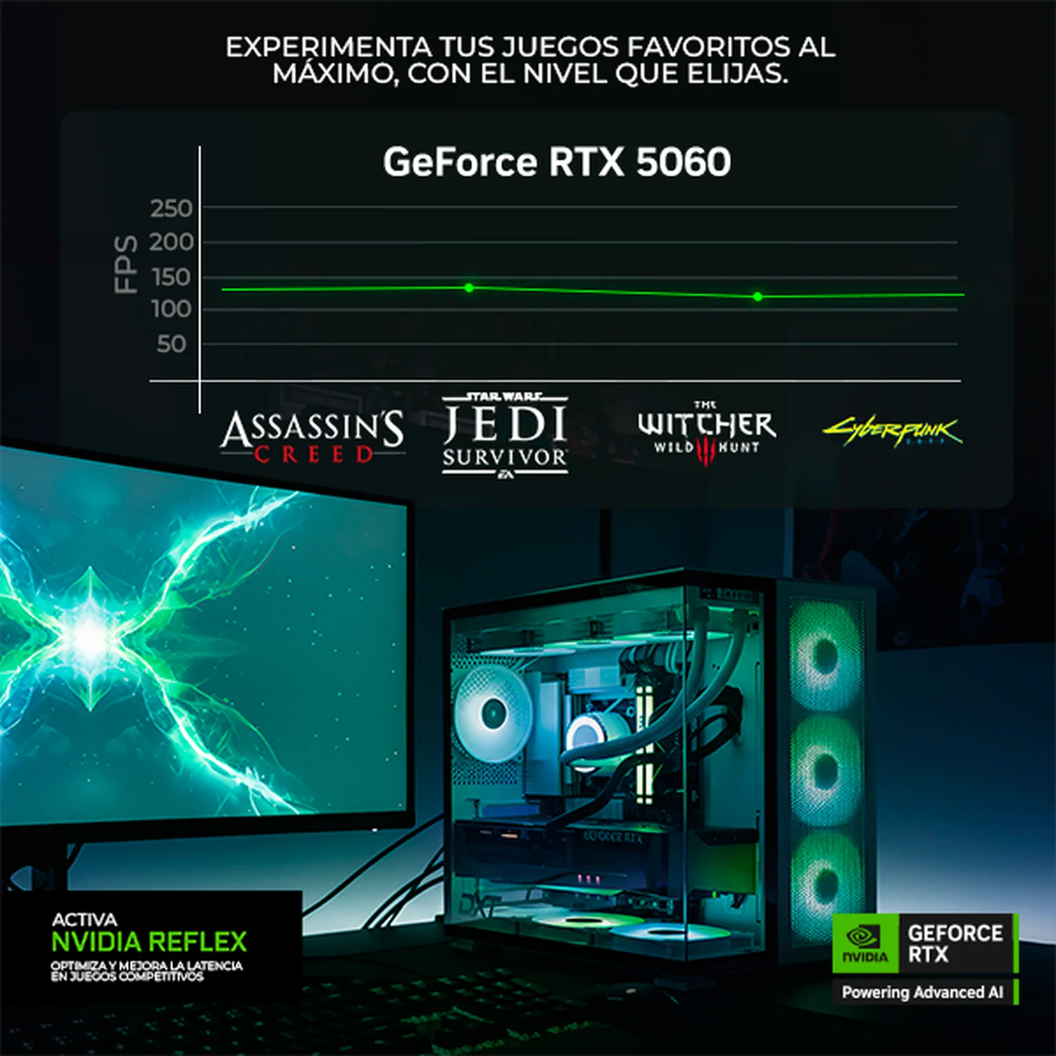 DXT PC IA Entry NVIDIA GeForce RTX 5060 Intel Core Ultra 5 225F NPU 13 TOPS 16GB DDR5 SSD 1TB WIFI Silver Potencia para crear con IA - Image 4