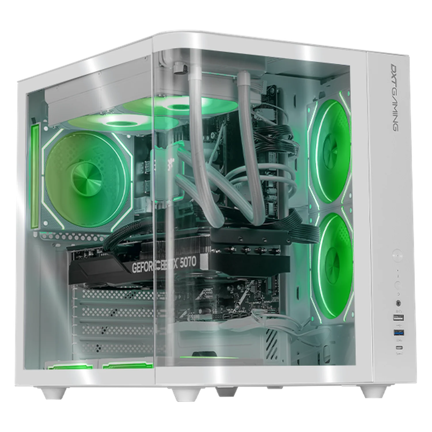 PC Gamer IA DXT GAMING NVIDIA GeForce RTX 5070 Intel Core i9 14900KF 16GB DDR5 SSD 1TB Sistema Liquido WIFI White Alto Desempeño Creativo con IA Integrada