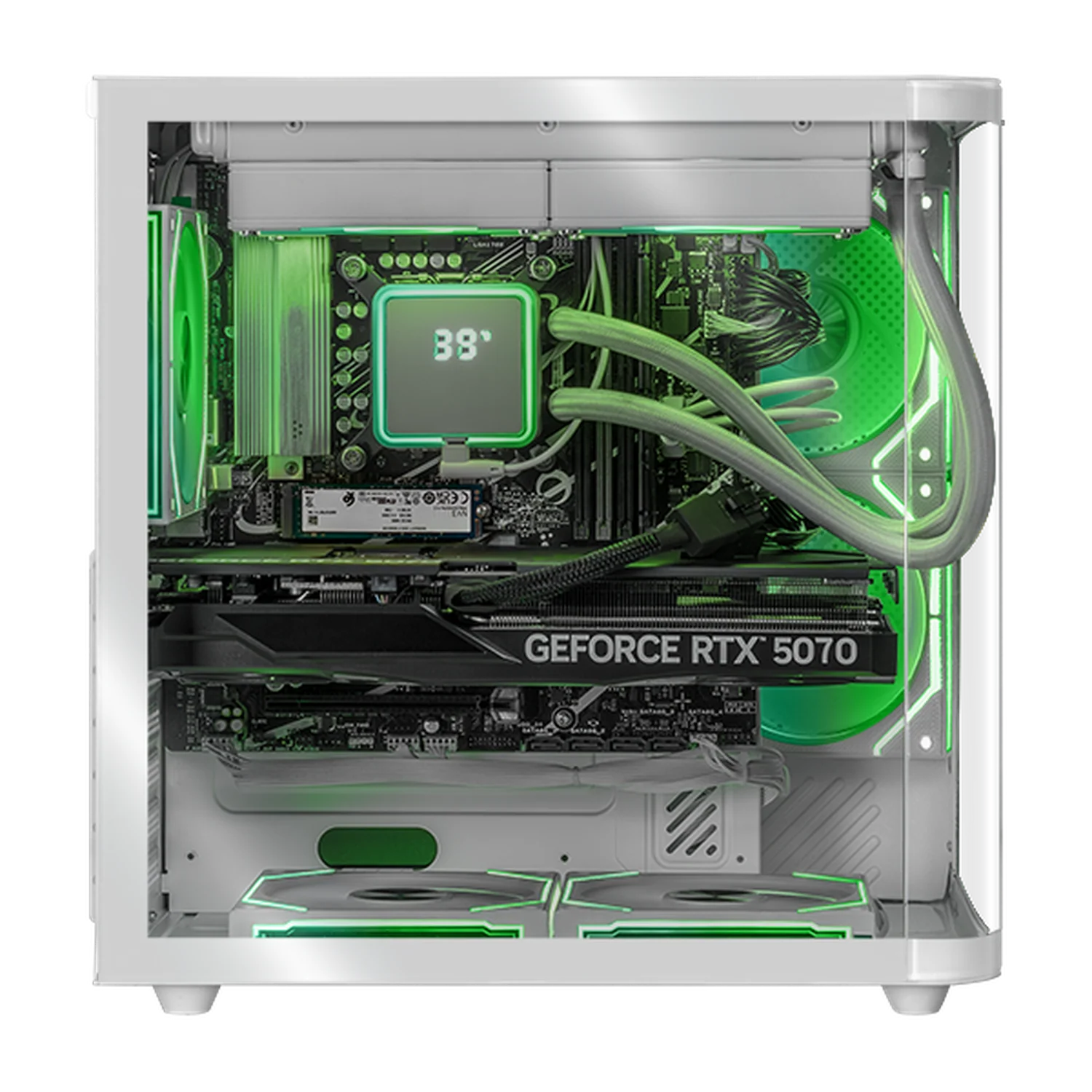 PC Gamer IA DXT GAMING NVIDIA GeForce RTX 5070 Intel Core i9 14900KF 16GB DDR5 SSD 1TB Sistema Liquido WIFI White Alto Desempeño Creativo con IA Integrada - Image 2