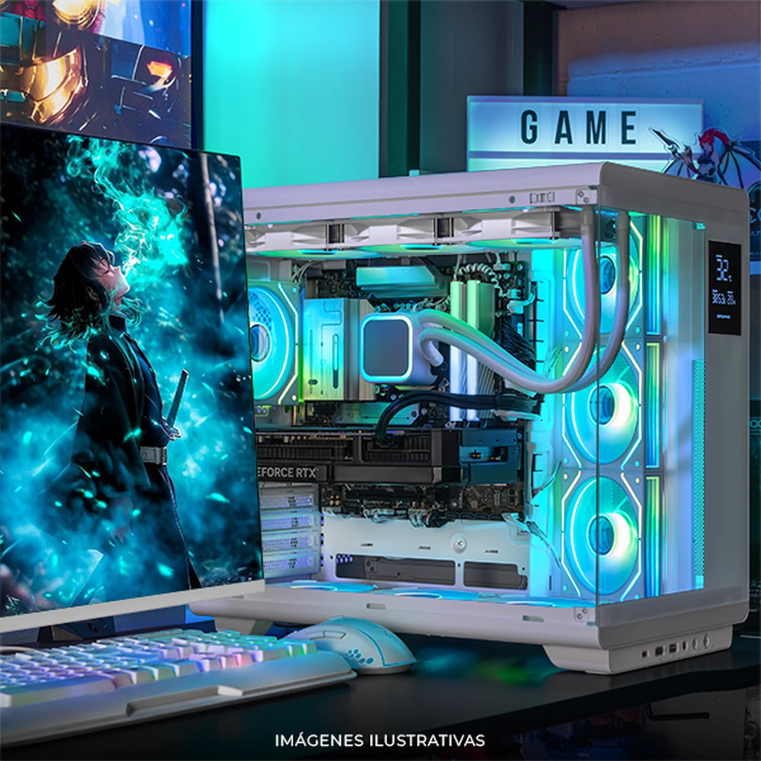PC Gamer IA DXT GAMING NVIDIA GeForce RTX 5070 Intel Core Ultra 7 265KF 16GB DDR5 SSD 1TB Sistema Liquido WIFI White Alto Desempeño Creativo con IA Integrada - Image 6