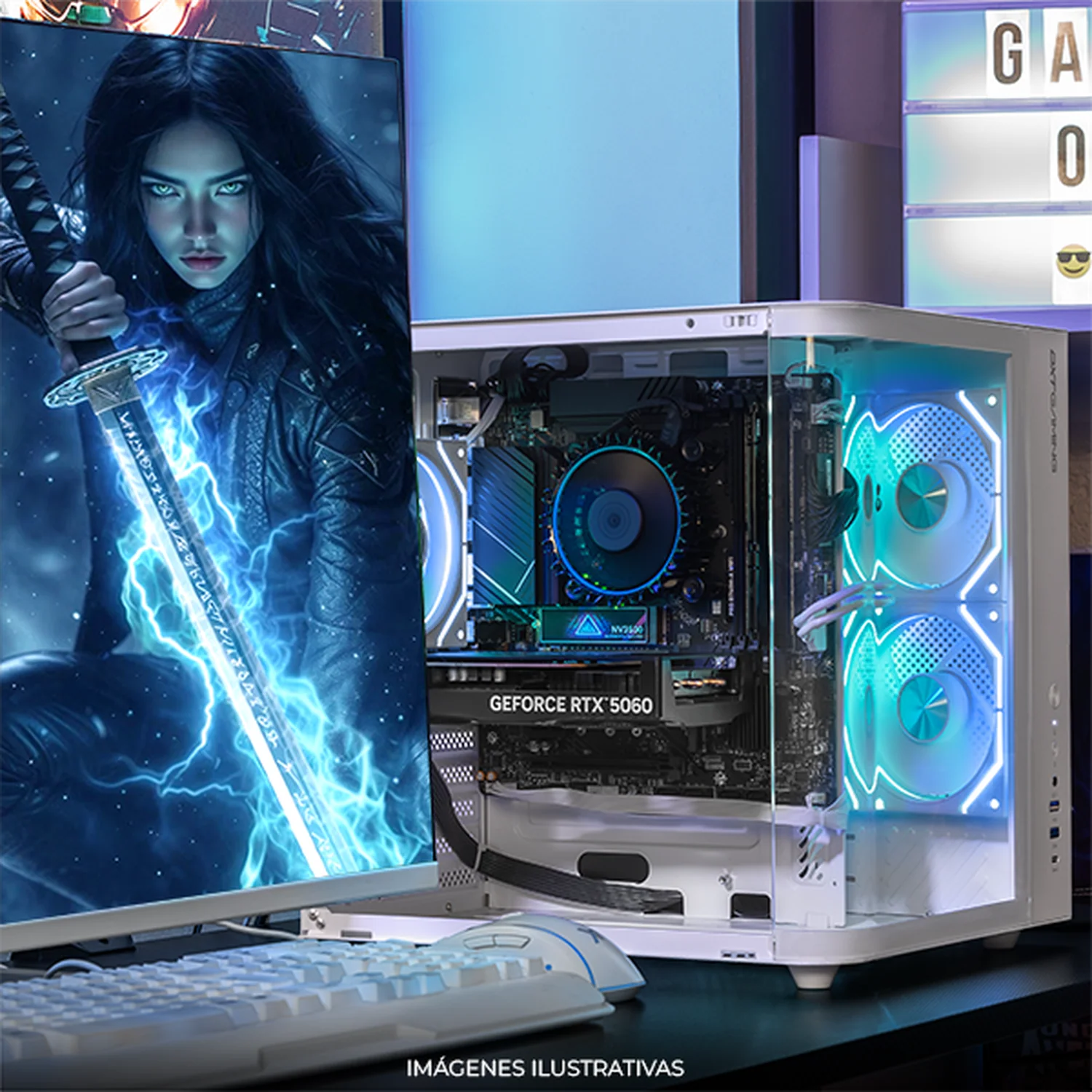 PC Gamer IA DXT GAMING NVIDIA GeForce RTX 5060 Intel Core i7 14700F 16GB DDR5 SSD 1TB WIFI White Productividad Versátil Acelerada con IA - Image 6