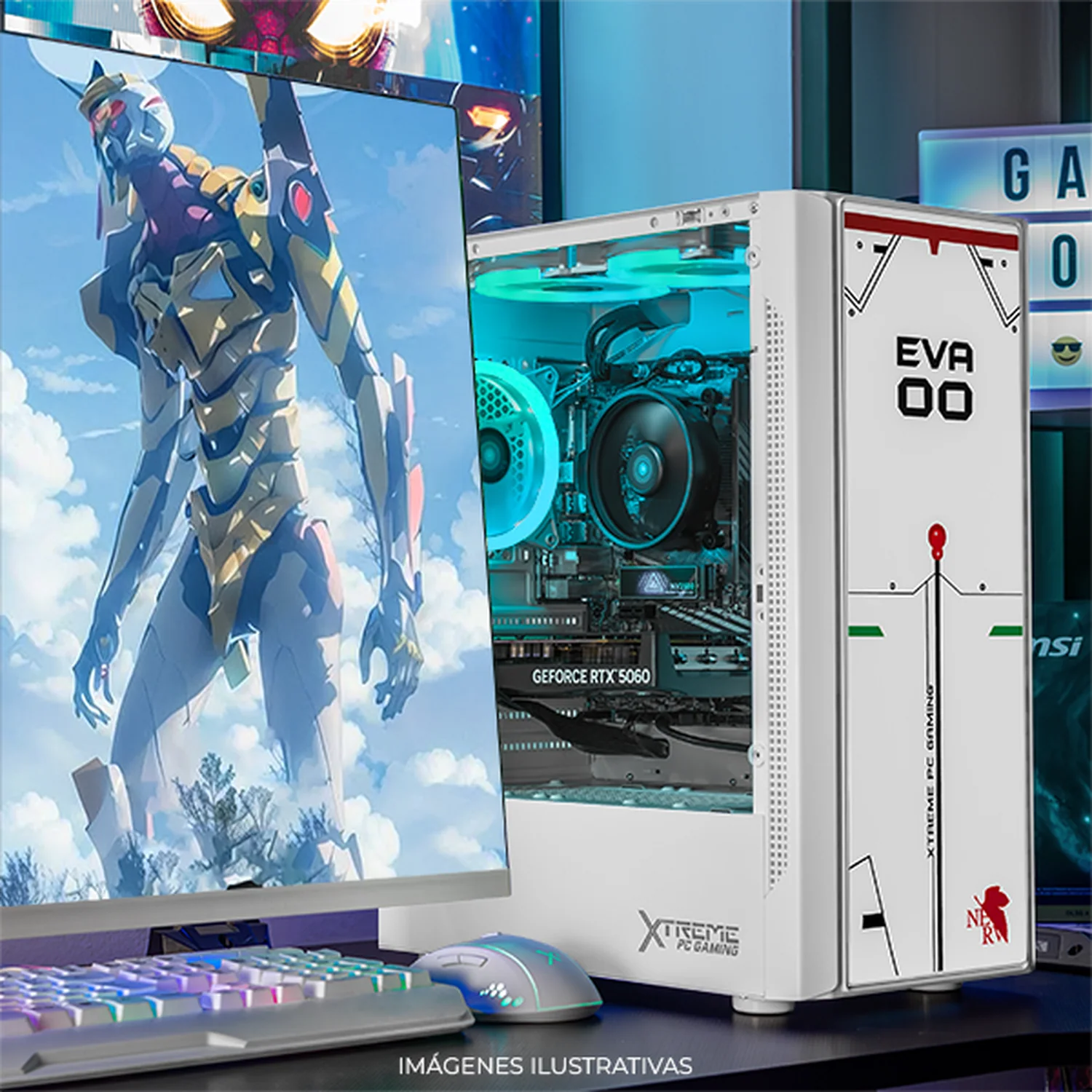 PC Gamer IA Xtreme PC Gaming NVIDIA GeForce RTX 5060 AMD Ryzen 7 5700 16GB SSD 1TB WIFI EVA 00 Edition Productividad Versátil Acelerada con IA - Image 6