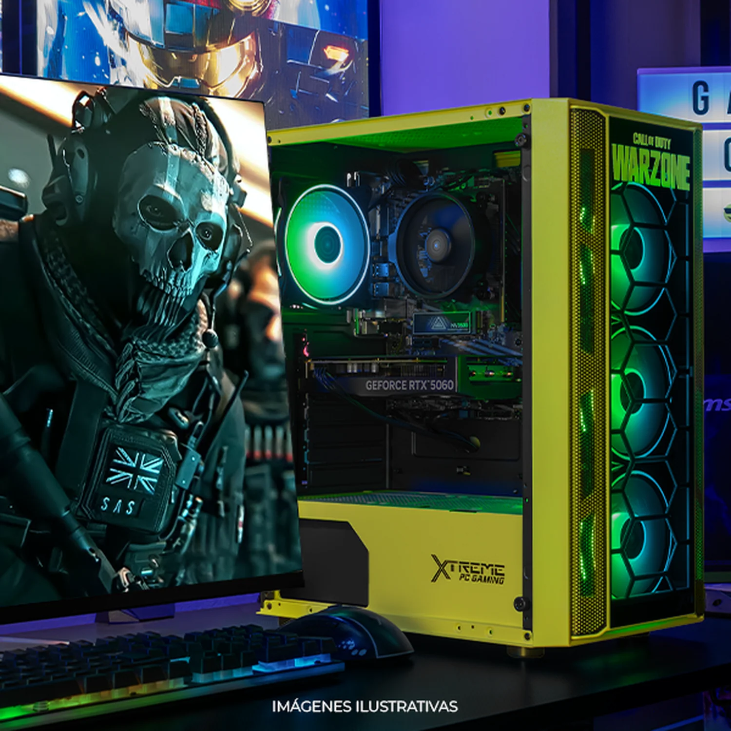 PC Gamer IA Xtreme PC Gaming NVIDIA GeForce RTX 5060 AMD Ryzen 7 5700 16GB SSD 1TB WIFI Ghost Edition Productividad Versátil Acelerada con IA - Image 6