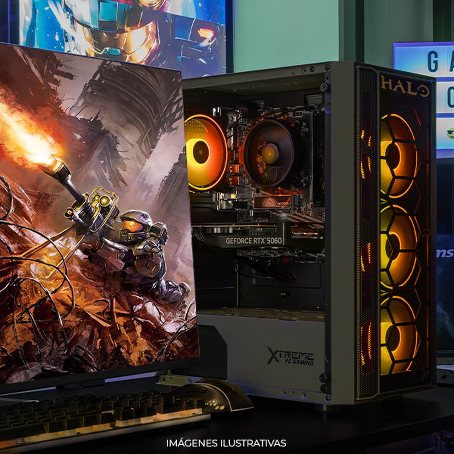 PC Gamer IA Xtreme PC Gaming NVIDIA GeForce RTX 5060 AMD Ryzen 7 5700 16GB SSD 1TB WIFI Halo Edition Productividad Versátil Acelerada con IA - Image 6