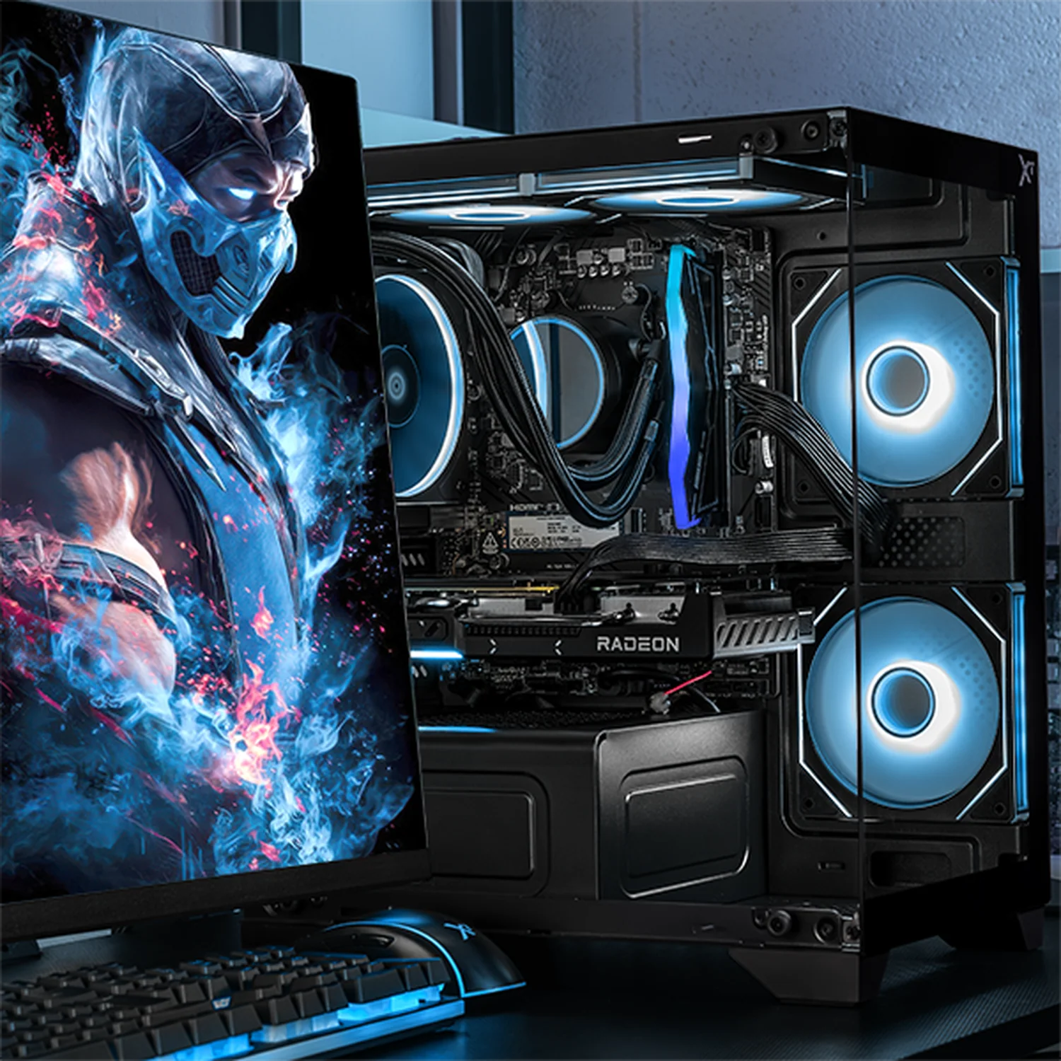 PC Gamer Xtreme PC Gaming AMD Radeon RX 9060 XT Ryzen 9 7900X 16GB DDR5 SSD 1TB Sistema Liquido WIFI Black gaming 1080p, estudios y multitarea - Image 6