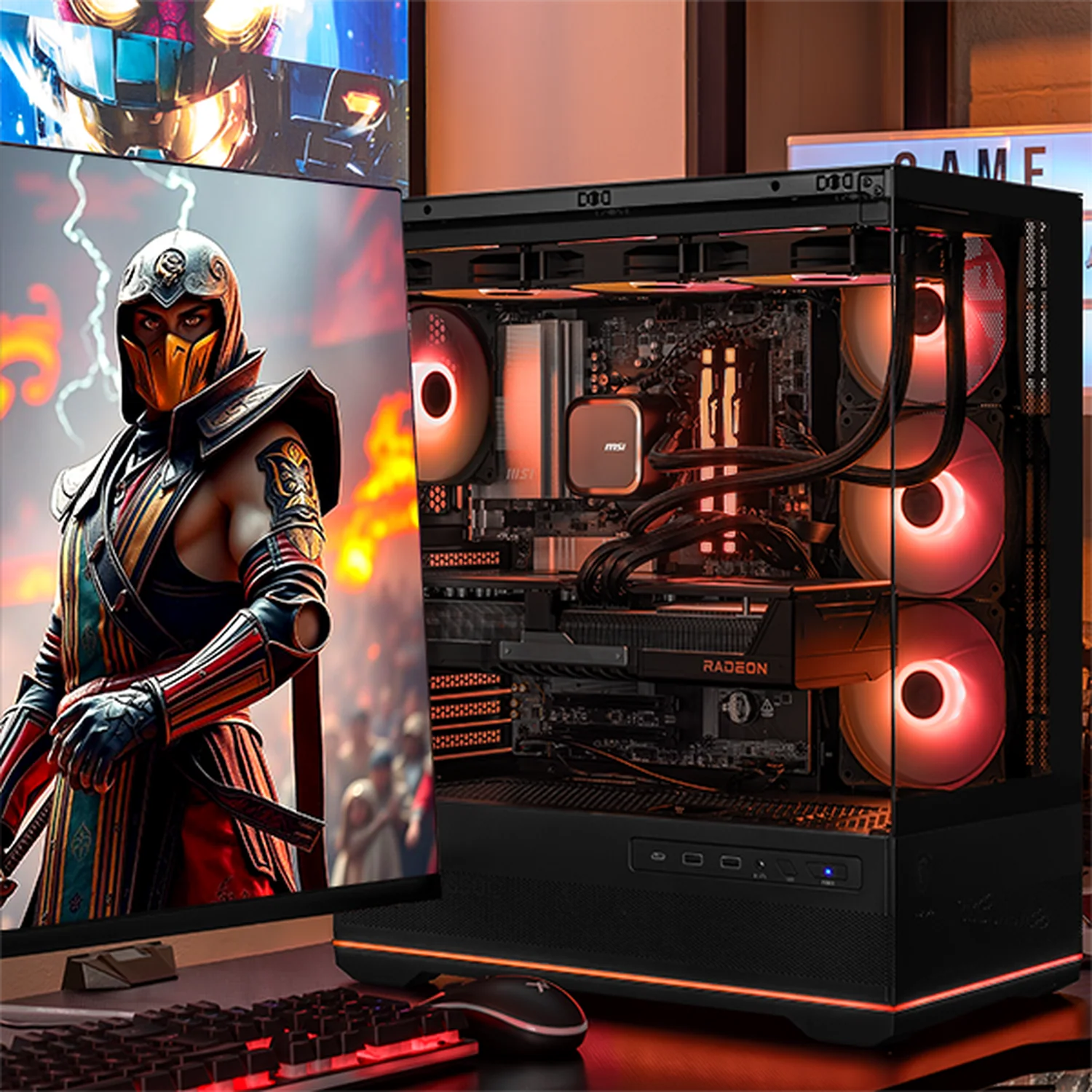 PC Gamer Xtreme PC Gaming MSI AMD Radeon RX 9070 XT Ryzen 9 9900X 32GB DDR5 SSD 2TB Sistema Liquido WIFI Black gaming competitivo y streaming - Image 6