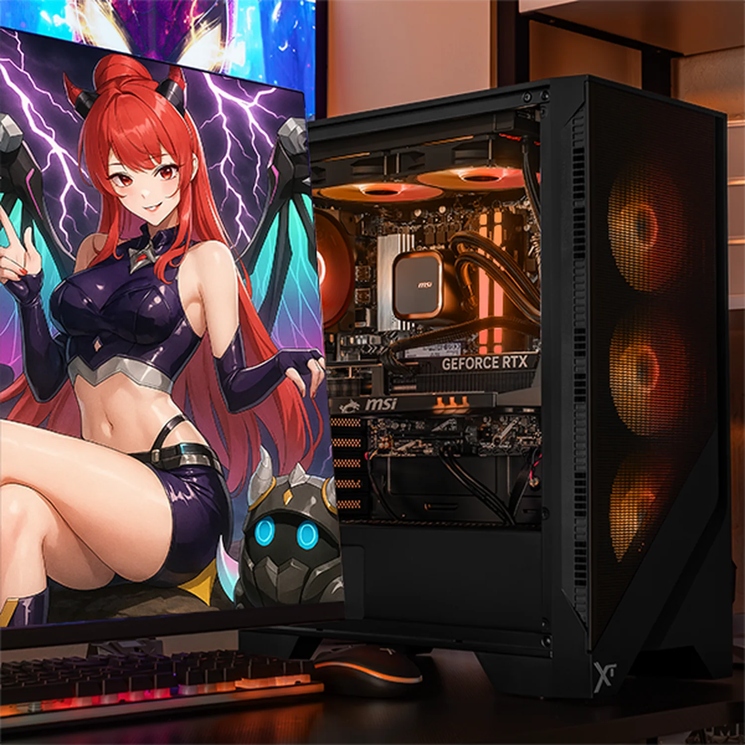 PC Gamer IA Xtreme PC Gaming MSI NVIDIA GeForce RTX 5070 Ti Intel Core i9 14900KF 32GB DDR5 SSD 1TB Sistema Liquido Loong:Nia Edition Alto Desempeño Creativo con IA Integrada - Image 6