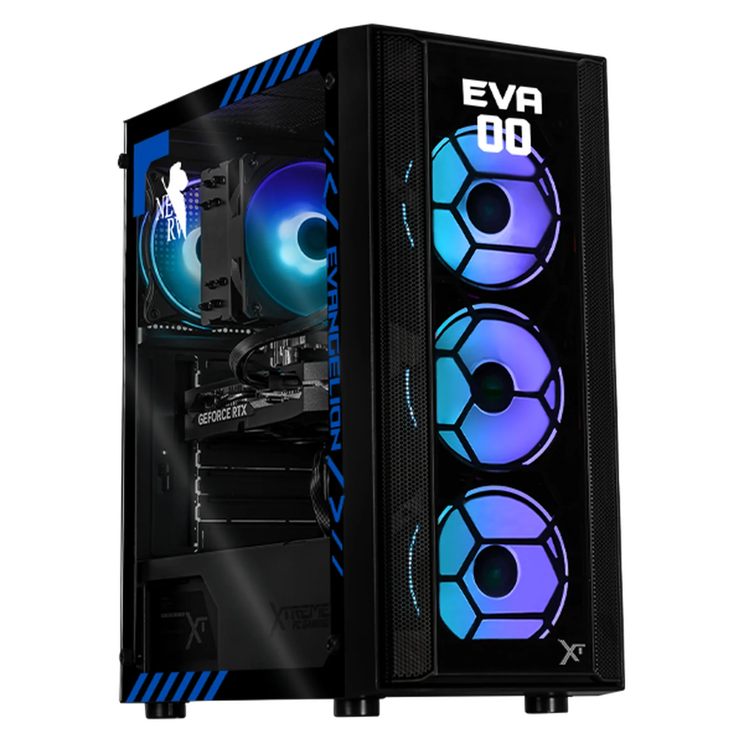 PC Gamer Xtreme PC Gaming NVIDIA GeForce RTX 5060 AMD Ryzen 7 5700X 16GB SSD 1TB WIFI Evangelion 00 Black gaming 1080p, estudios y multitarea