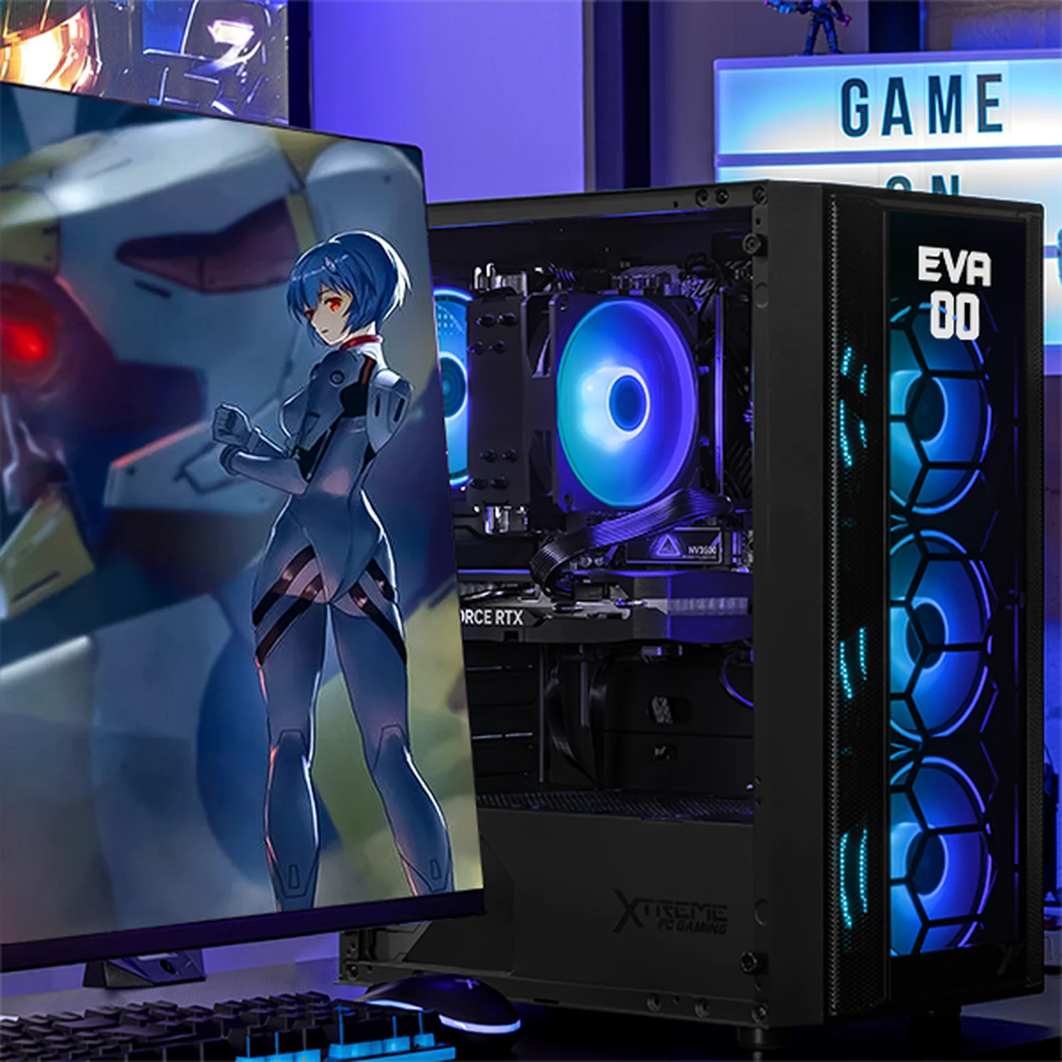PC Gamer Xtreme PC Gaming NVIDIA GeForce RTX 5060 AMD Ryzen 7 5700X 16GB SSD 1TB WIFI Evangelion 00 Black gaming 1080p, estudios y multitarea - Image 6