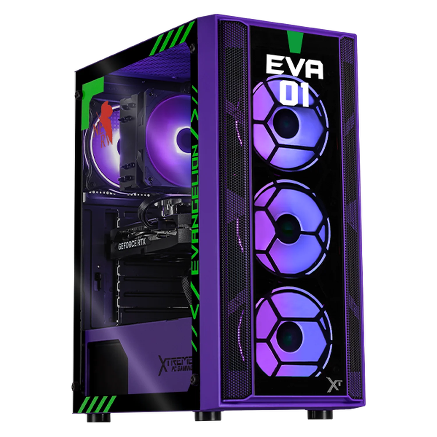 PC Gamer Xtreme PC Gaming NVIDIA GeForce RTX 5060 AMD Ryzen 7 5700X 16GB SSD 1TB WIFI Evangelion 01 gaming 1080p, estudios y multitarea