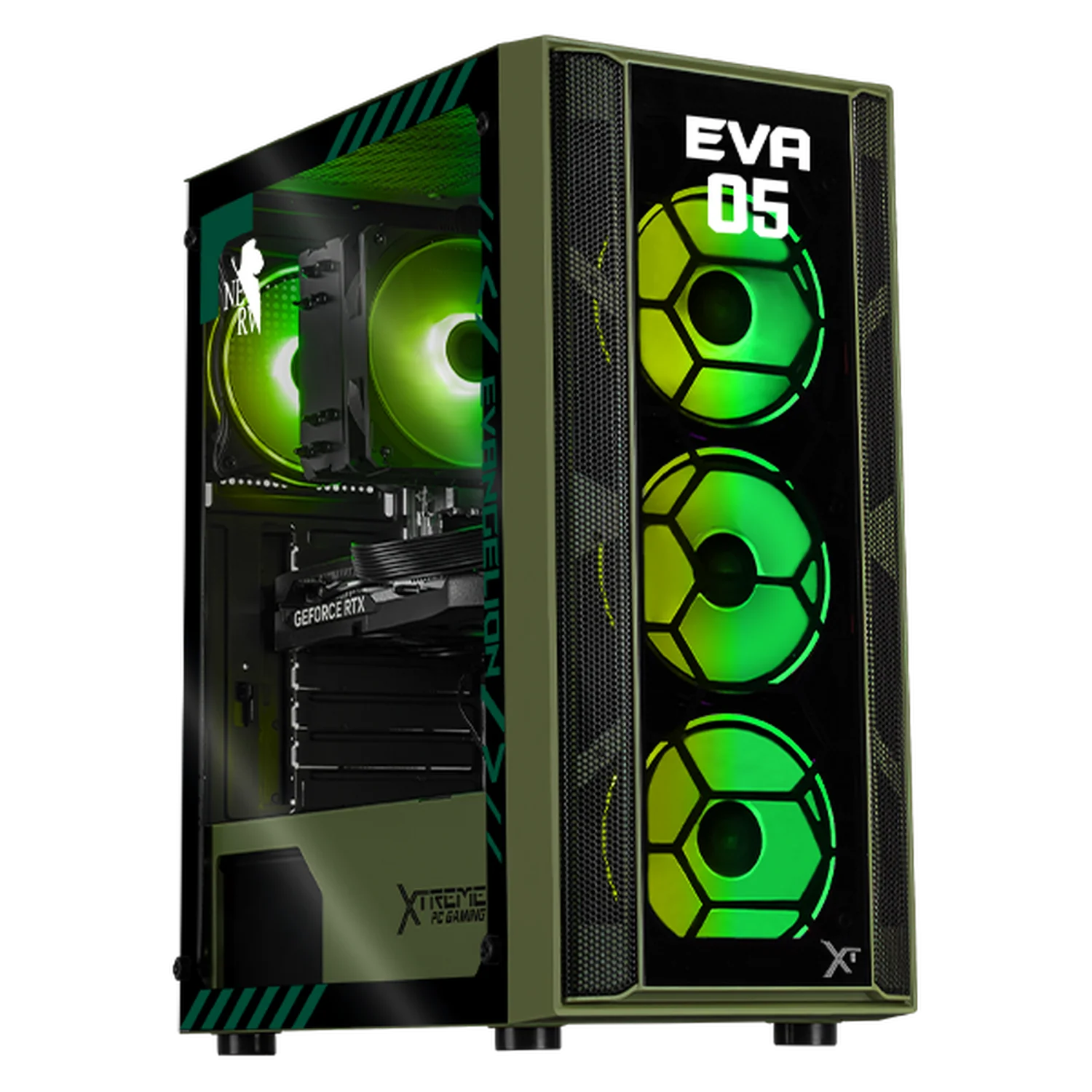 PC Gamer Xtreme PC Gaming NVIDIA GeForce RTX 5060 AMD Ryzen 7 5700X 16GB SSD 1TB WIFI Evangelion 05 gaming 1080p, estudios y multitarea