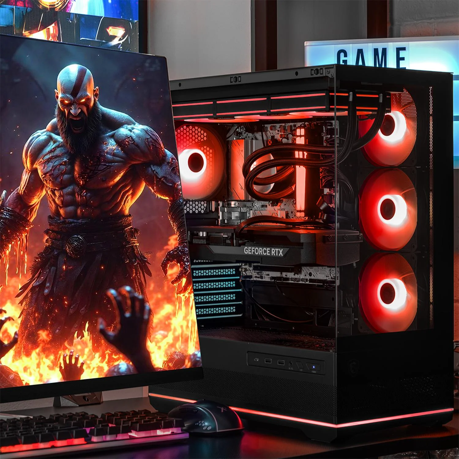 PC Gamer Xtreme PC Gaming NVIDIA GeForce RTX 5070 Ti AMD Ryzen 9 9900X 32GB DDR5 SSD 1TB Sistema Liquido WIFI Black gaming competitivo y streaming - Image 6