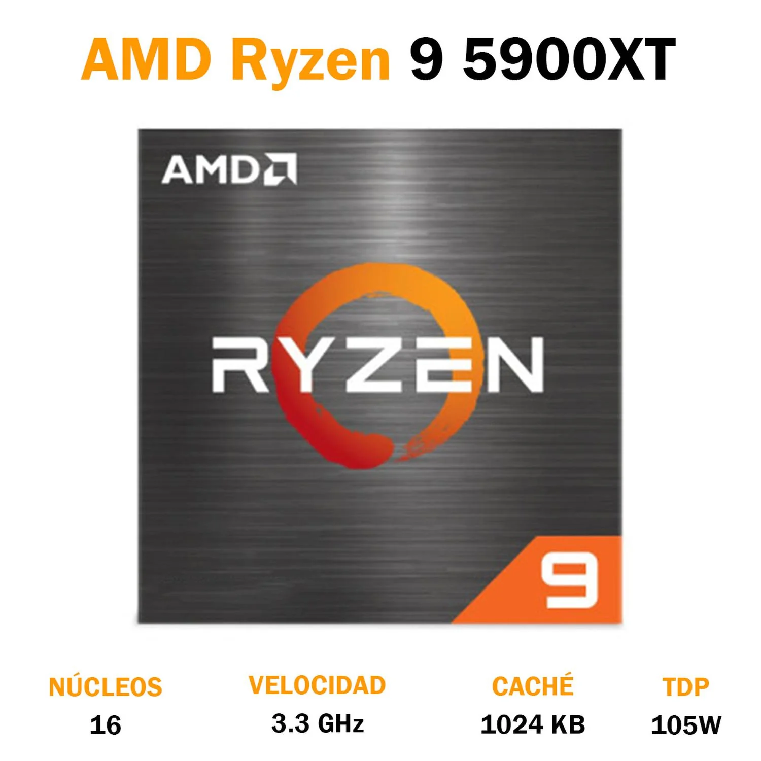 Procesador AMD RYZEN 9 5900XT 4.8 GHz 16 Core AM4 100-100001581WOF - Image 4
