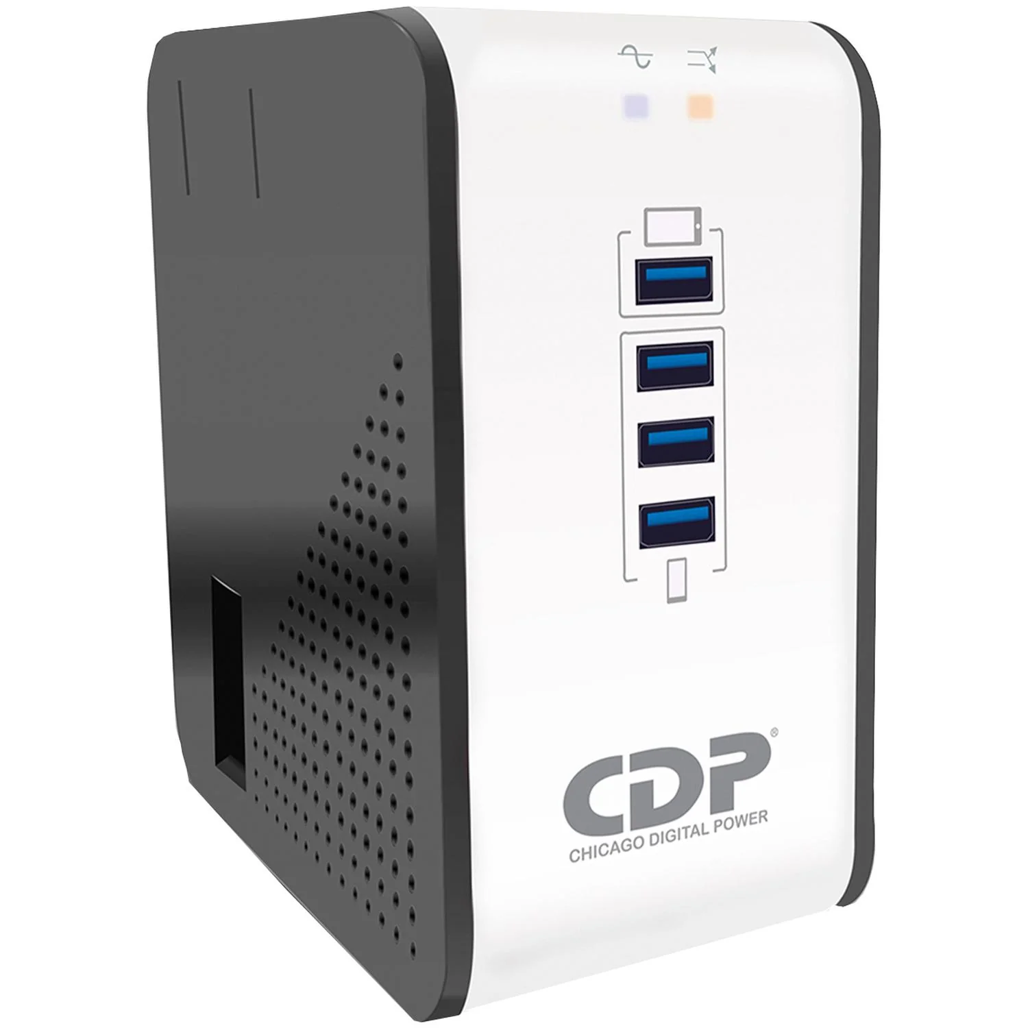 Regulador de Voltaje CDP R2CU-AVR1008 1000VA/400W AVR Supresor de Picos 8 Salidas + 4 USB