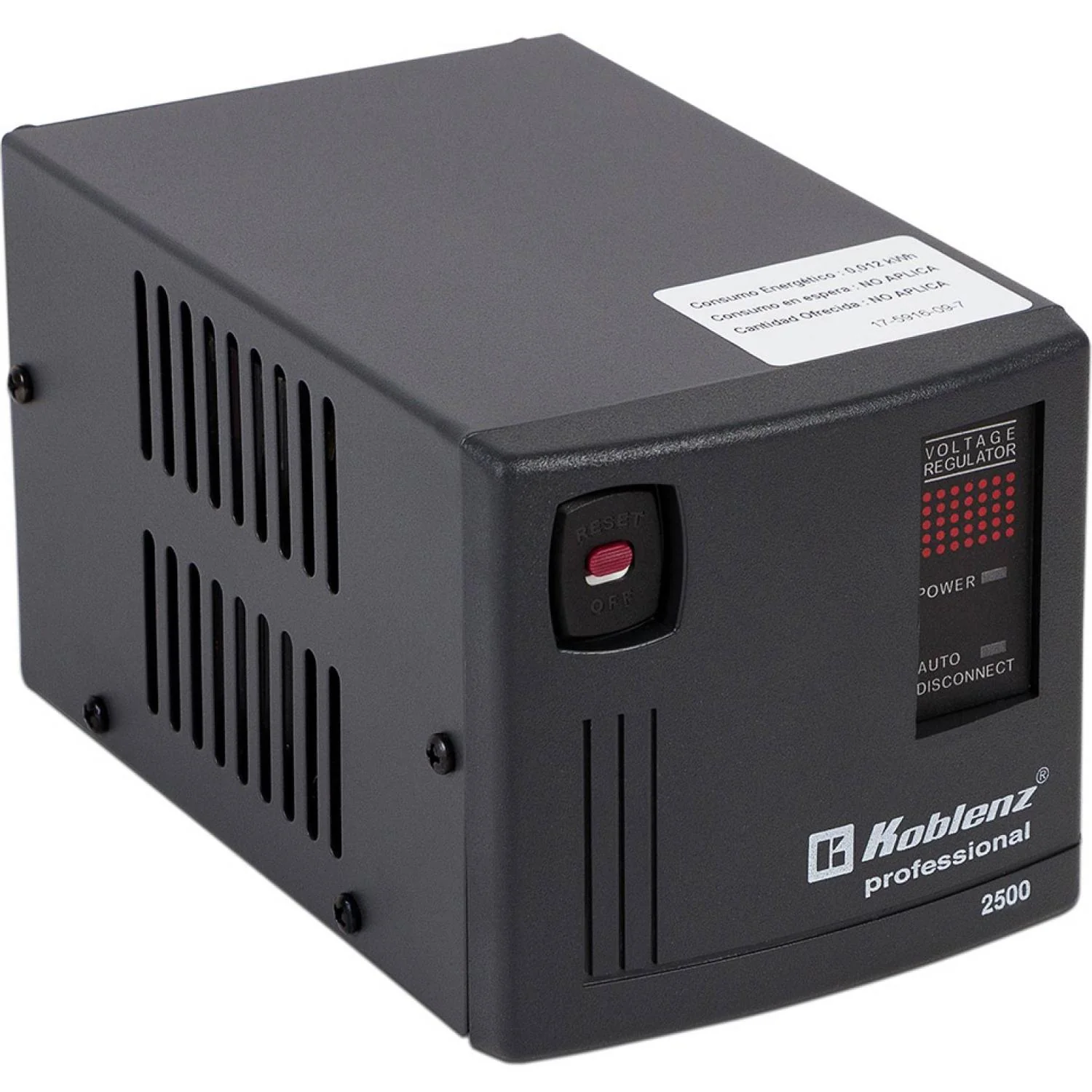 Regulador de Voltaje KOBLENZ ER-2550 2500VA 2000W 6 Contactos - Image 3