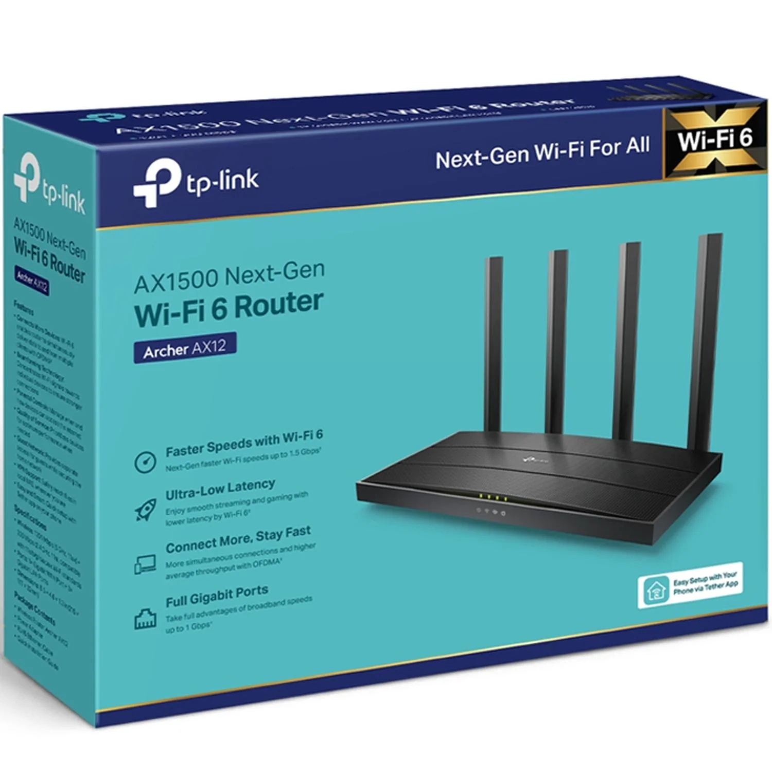 Router Inalambrico TP-LINK ARCHER AX12 AX1500 Dual Band WiFi 6 802.11 - Image 6