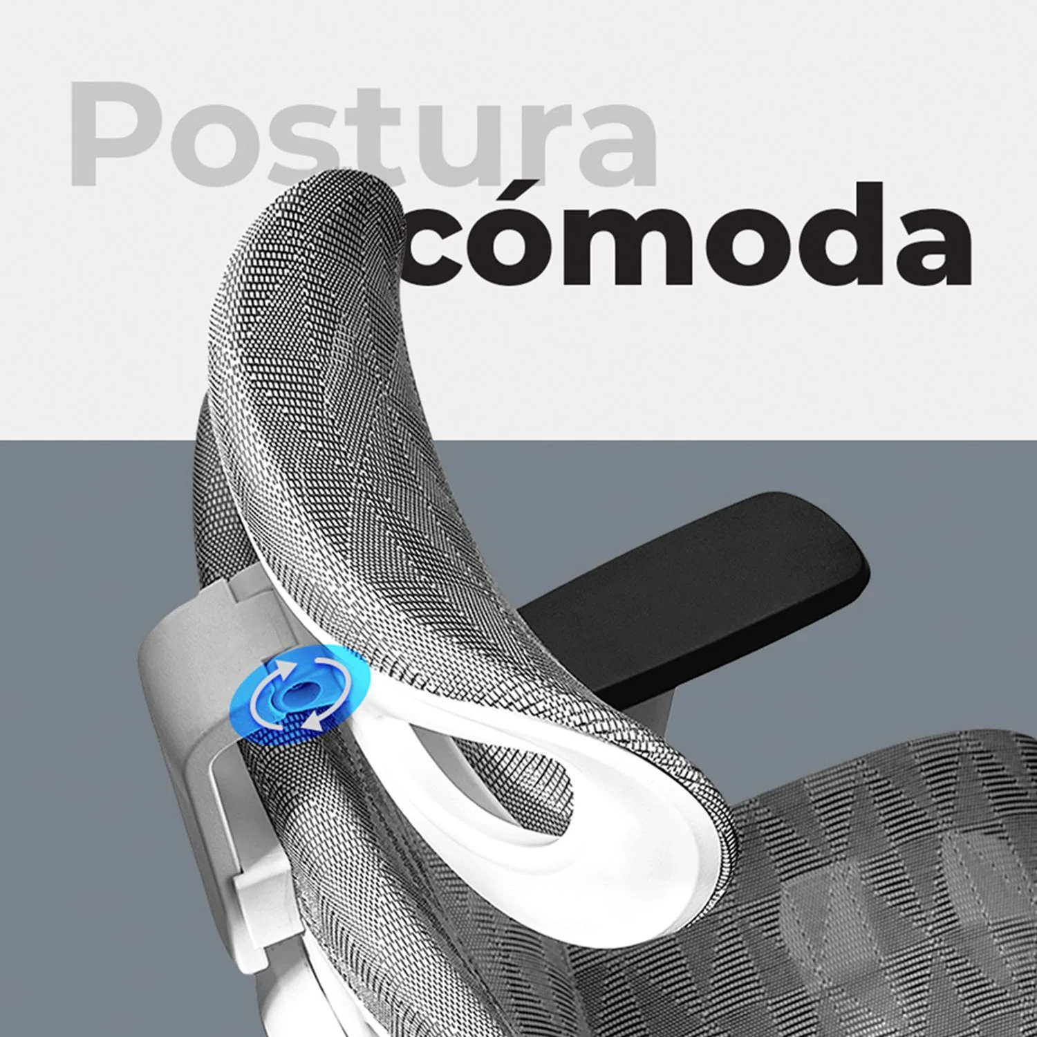 Silla Ejecutiva ACTECK FLUX PRO EC757 Ergonomica Reclinable 135° 136kg Reposabrazos 3D Reposapies Blanco AC-940276 - Image 4