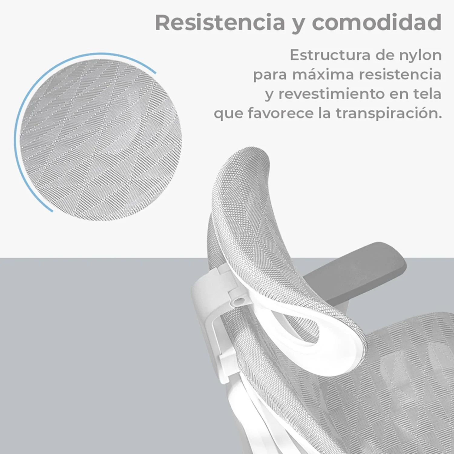 Silla Ejecutiva ACTECK FLUX PRO EC757 Ergonomica Reclinable 135° 136kg Reposabrazos 3D Reposapies Blanco AC-940276 - Image 5