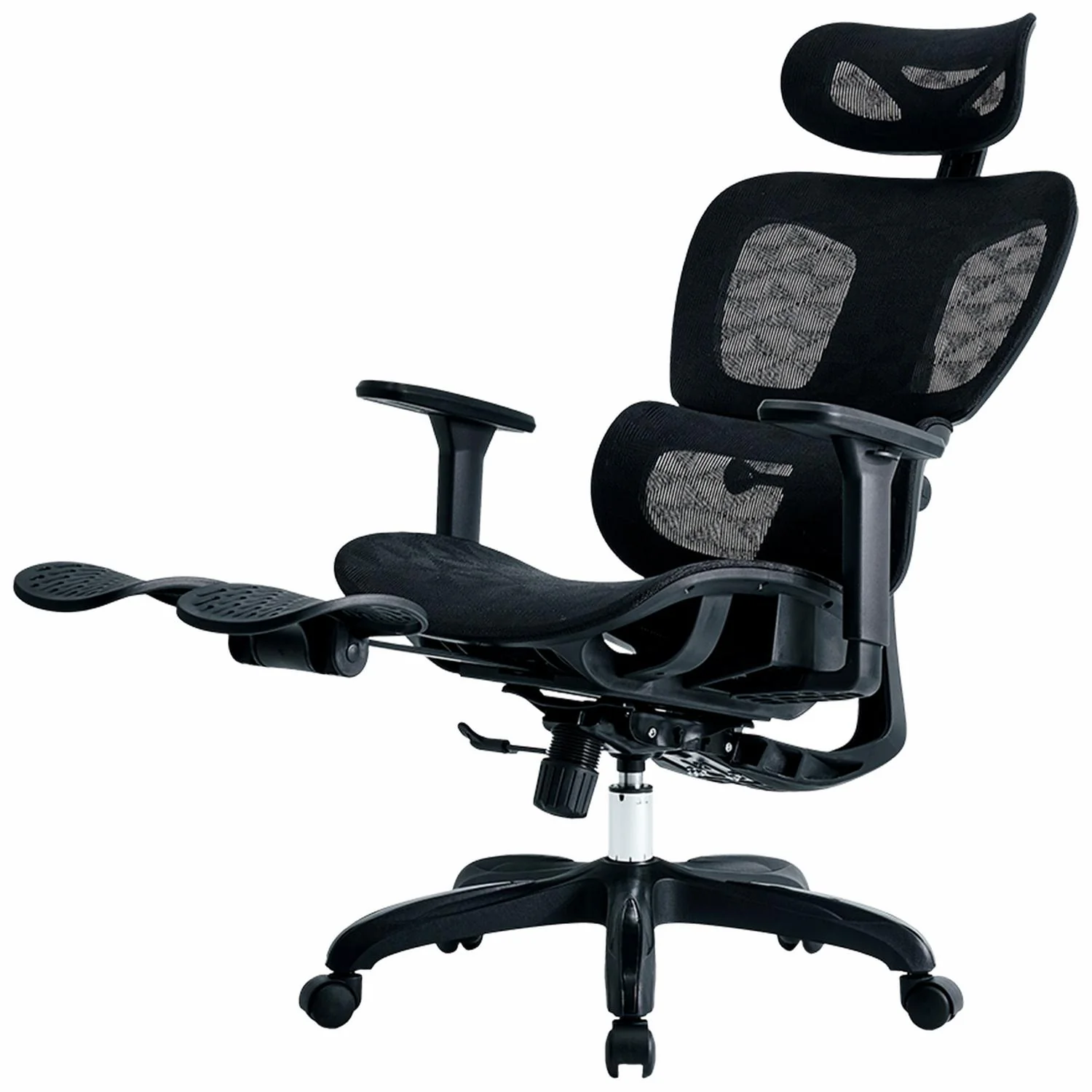 Silla Ejecutiva ACTECK FLUX PRO EC757 Ergonomica Reclinable 135° 136kg Reposabrazos 3D Reposapies Negro AC-940269