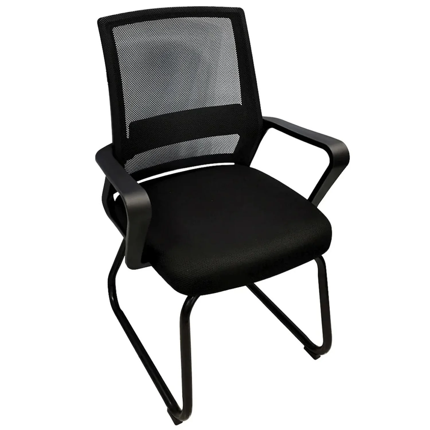 Silla Ejecutiva de Escritorio Visita Consultorio Sala De Espera NEXTEP Reposabrazos Respaldo de Malla 200 Kg Negro NE-652N