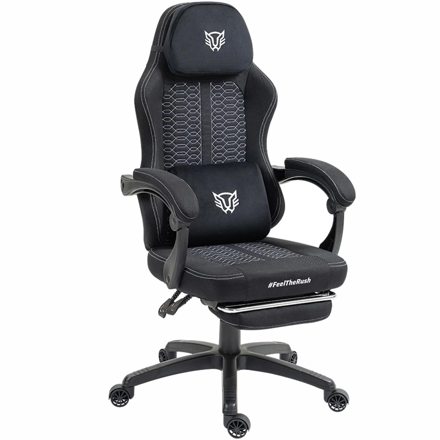 Silla Gamer BALAM RUSH FORCE PLUS Z1 Ergonomica Reclinable 135° 120Kg Cojín Lumbar + Cojín Cervical + Reposa Pies Negro BR-940641 - Image 2