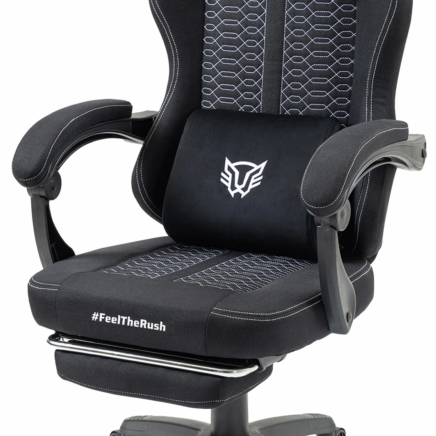 Silla Gamer BALAM RUSH FORCE PLUS Z1 Ergonomica Reclinable 135° 120Kg Cojín Lumbar + Cojín Cervical + Reposa Pies Negro BR-940641 - Image 4