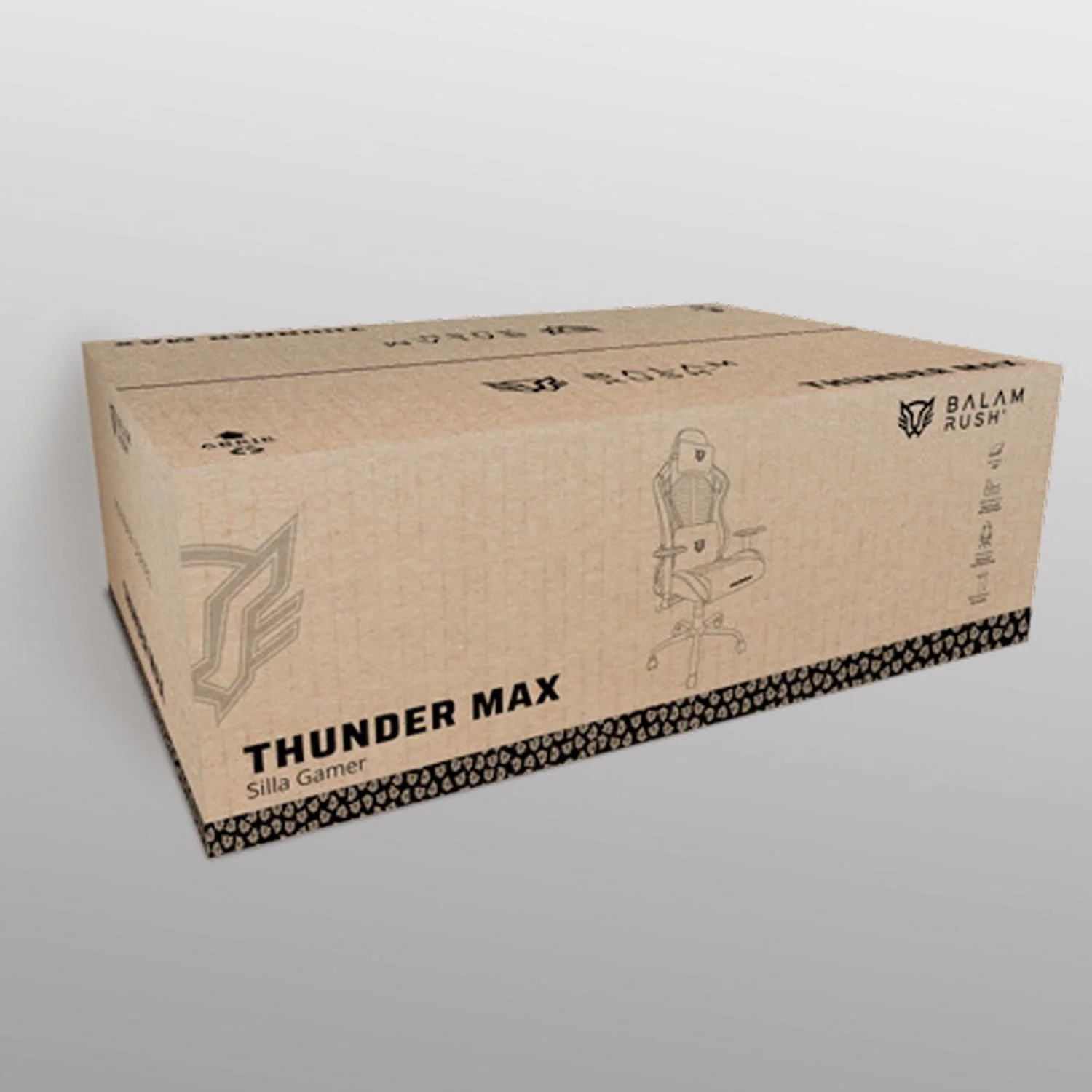 Silla Gamer BALAM RUSH THUNDER MAX V7 Ergonomica Reclinable 180° 120kg Reposabrazos 2D Negro BR-940597 - Image 6