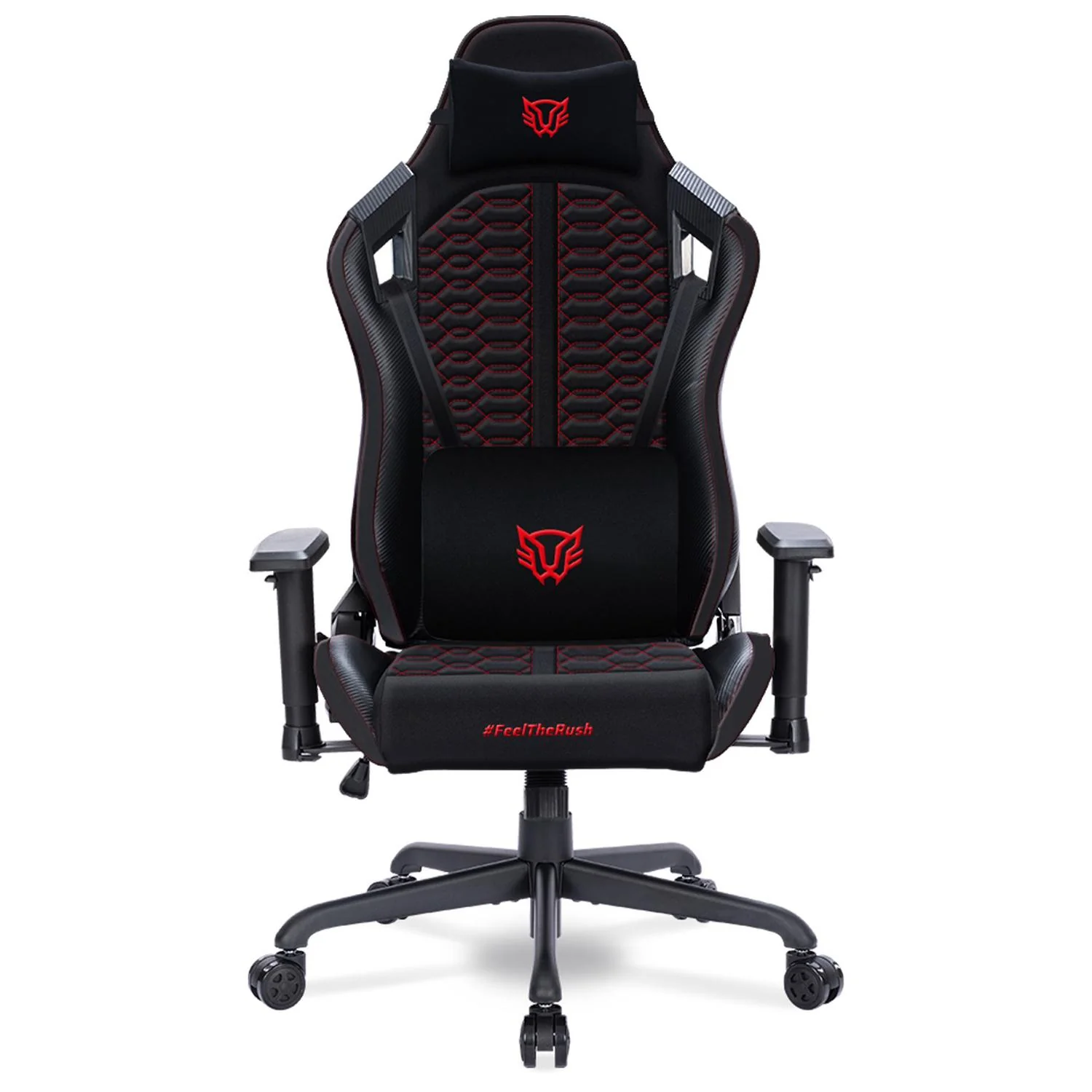 Silla Gamer BALAM RUSH THUNDER MAX V7 Ergonomica Reclinable 180° 120kg Reposabrazos 2D Negro/Rojo BR-940603