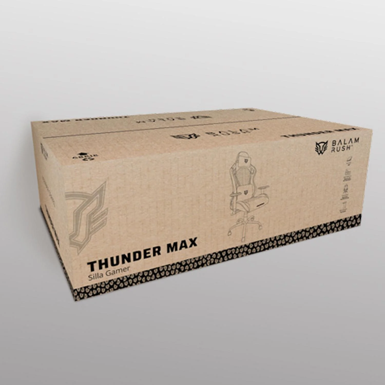 Silla Gamer BALAM RUSH THUNDER MAX V7 Ergonomica Reclinable 180° 120kg Reposabrazos 2D Negro/Rojo BR-940603 - Image 6