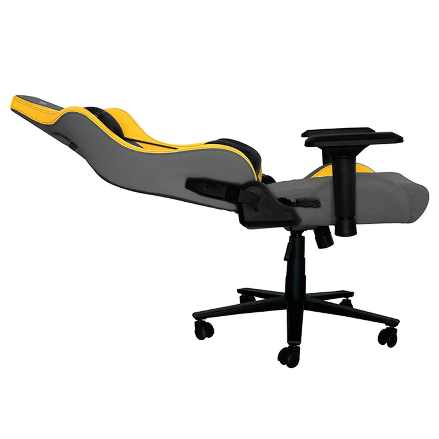 Silla Gamer BALAM RUSH THUNDER TOUR Ergonomica Reclinable 180° 150kg Reposabrazos 4D Gris/Amarillo BR-932875 - Image 4
